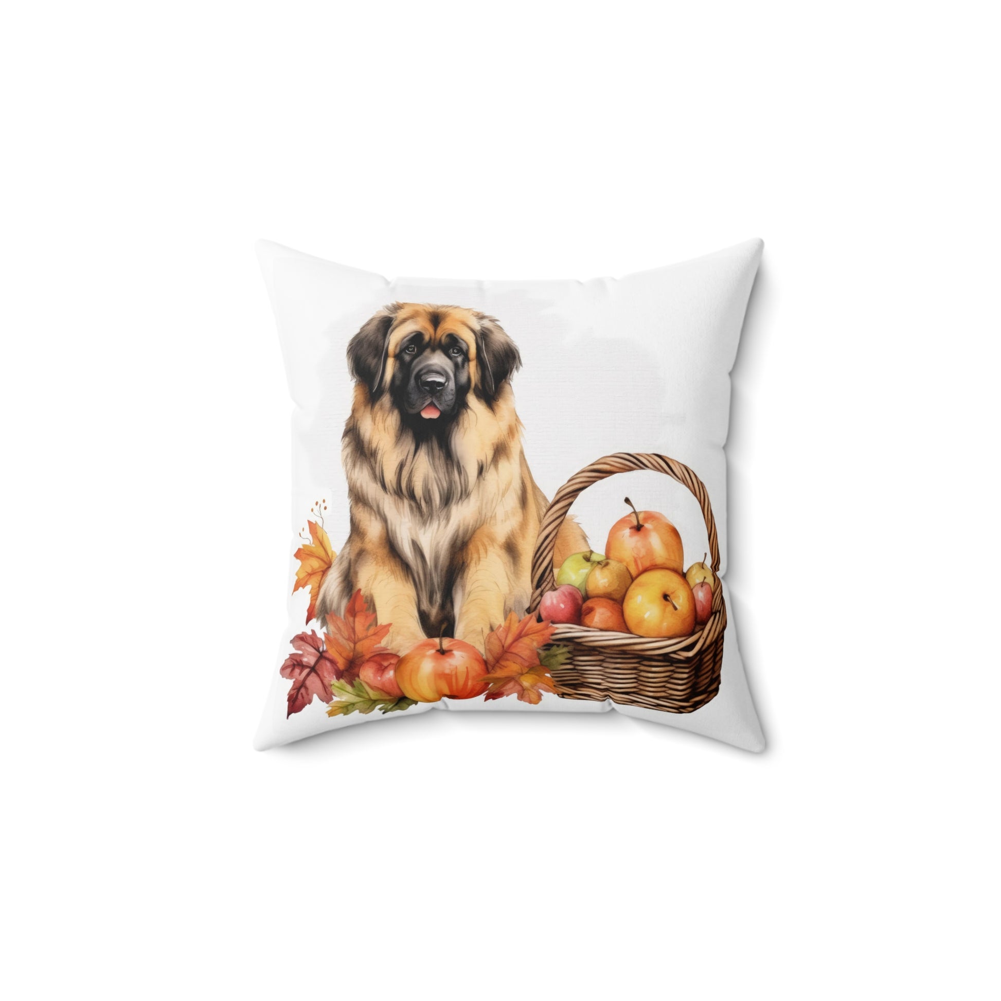 Leonberger Autumn Spun Polyester Square Pillow