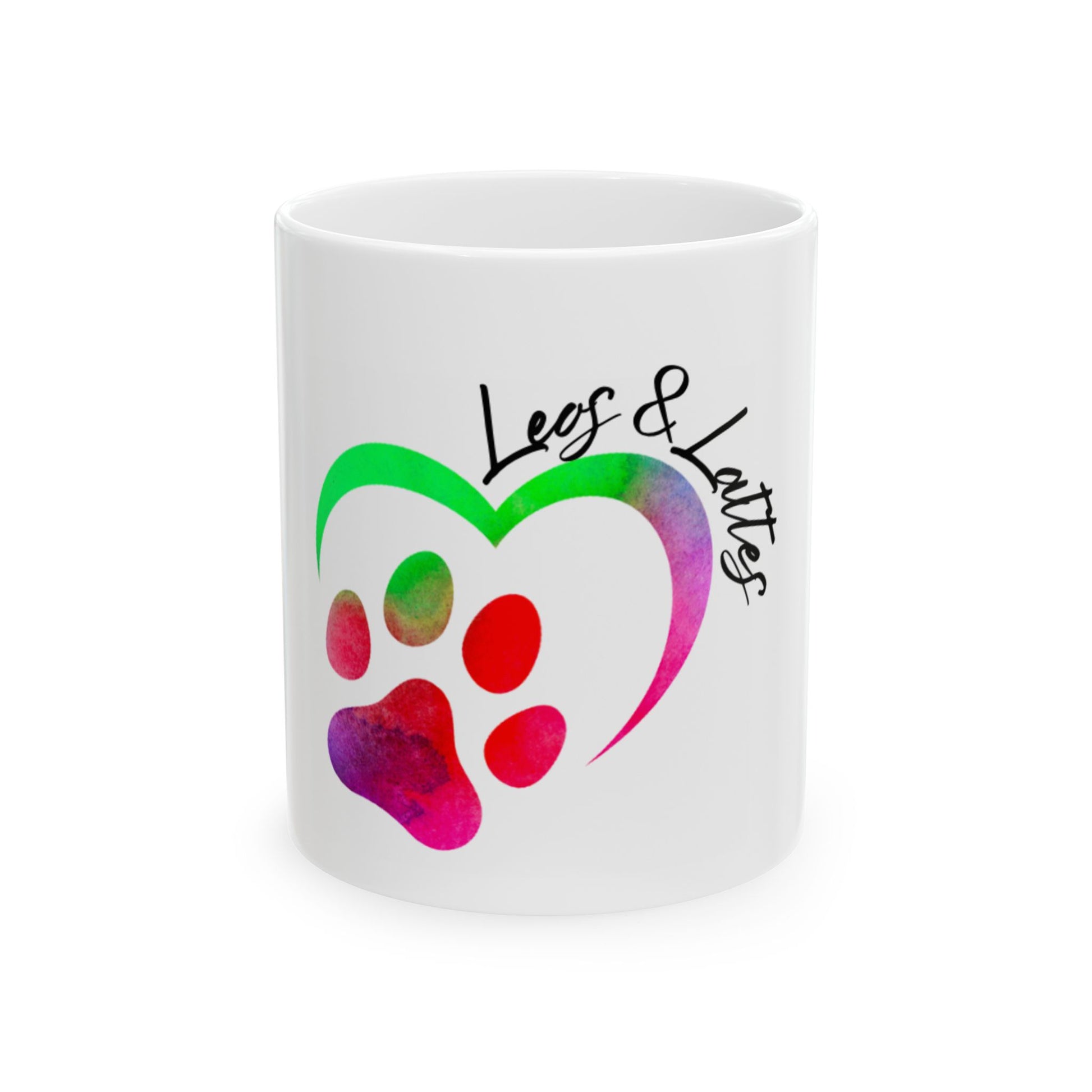 Leo’s Lattes Paw Print Love Ceramic Mug - Perfect for Pet Lovers & Coffee Enthusiasts