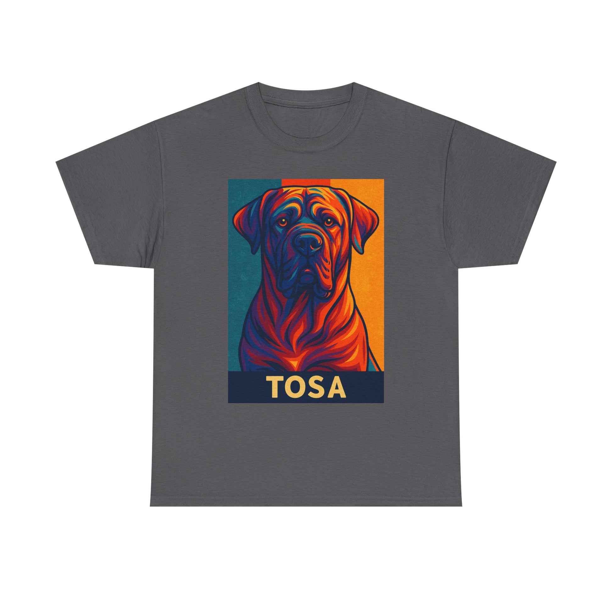 Tosa Dog Art Tee, Unisex Heavy Cotton Tee, Dog Lover Gift, Pet Owner Apparel, Animal Art Shirt, Cool Canine Design