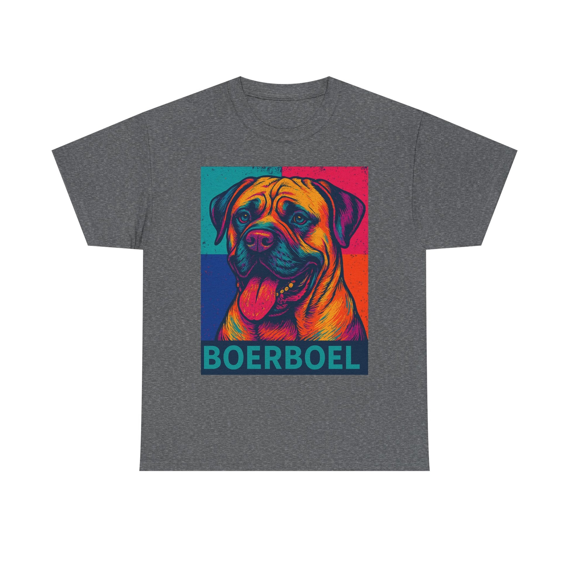 Colorful Boerboel Dog Tee, Unisex Heavy Cotton T-Shirt, Pet Lover Gift, Dog Owner Apparel, Custom Graphic Tee, Fun Animal Art Shirt