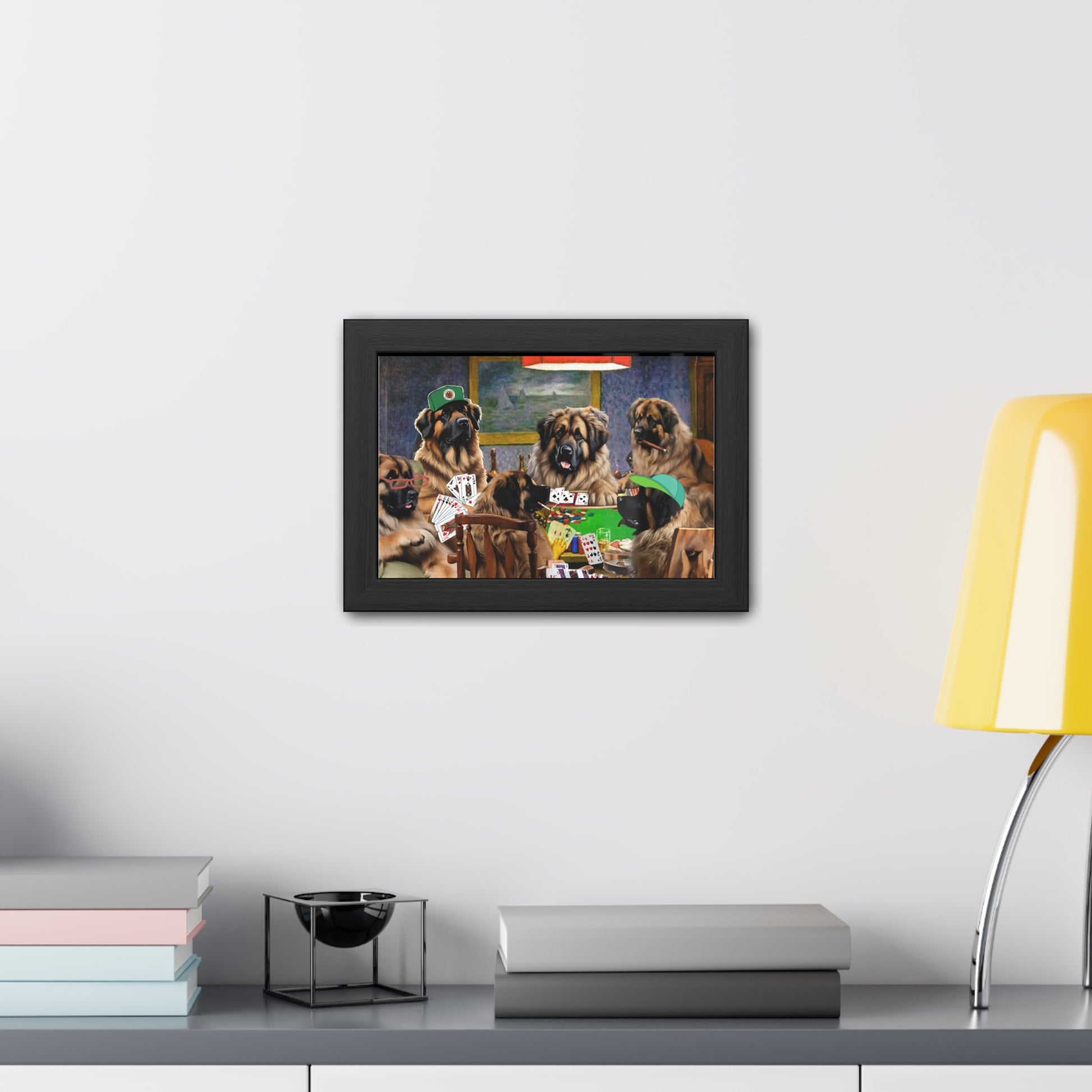 Leonberger Poker Framed Posters