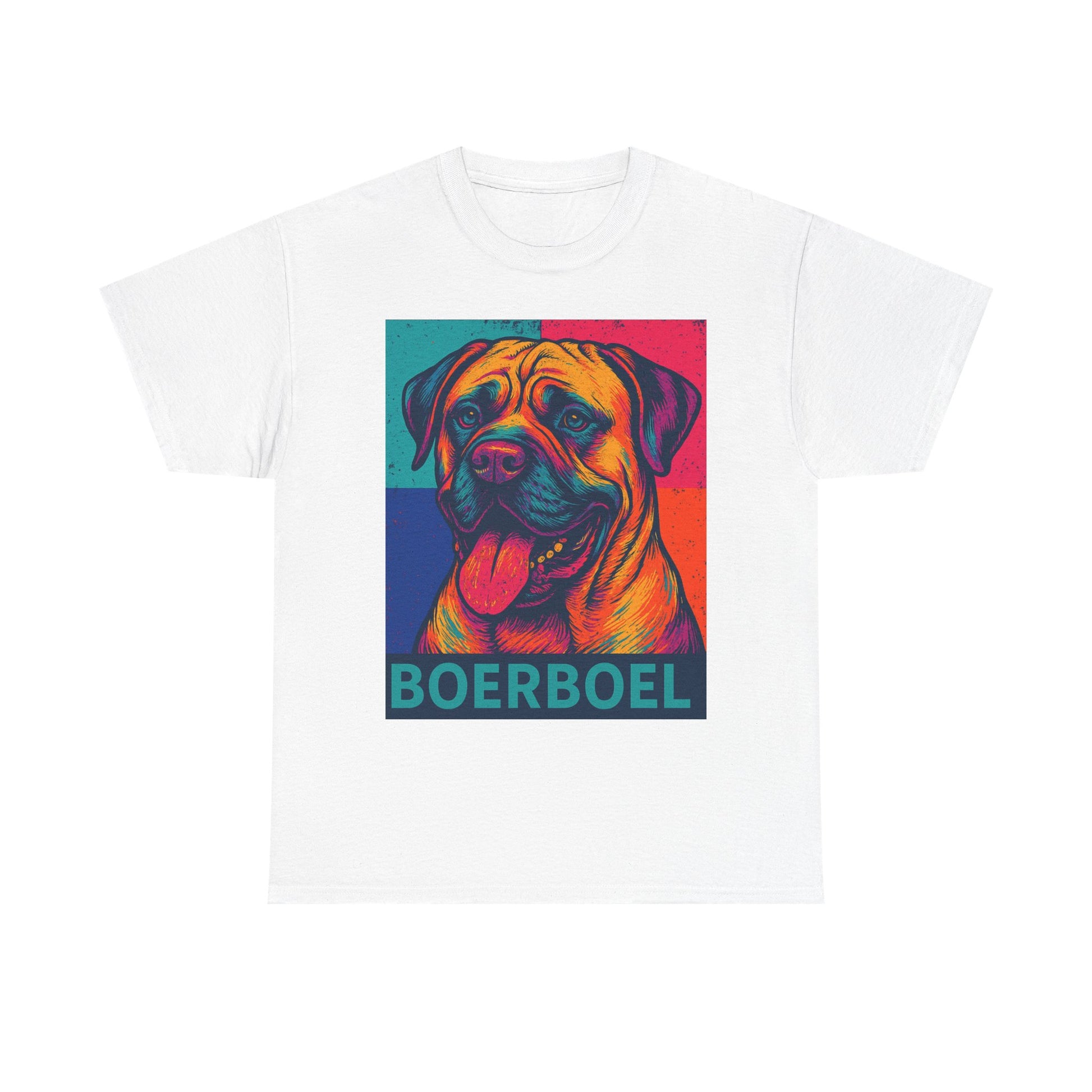 Colorful Boerboel Dog Tee, Unisex Heavy Cotton T-Shirt, Pet Lover Gift, Dog Owner Apparel, Custom Graphic Tee, Fun Animal Art Shirt