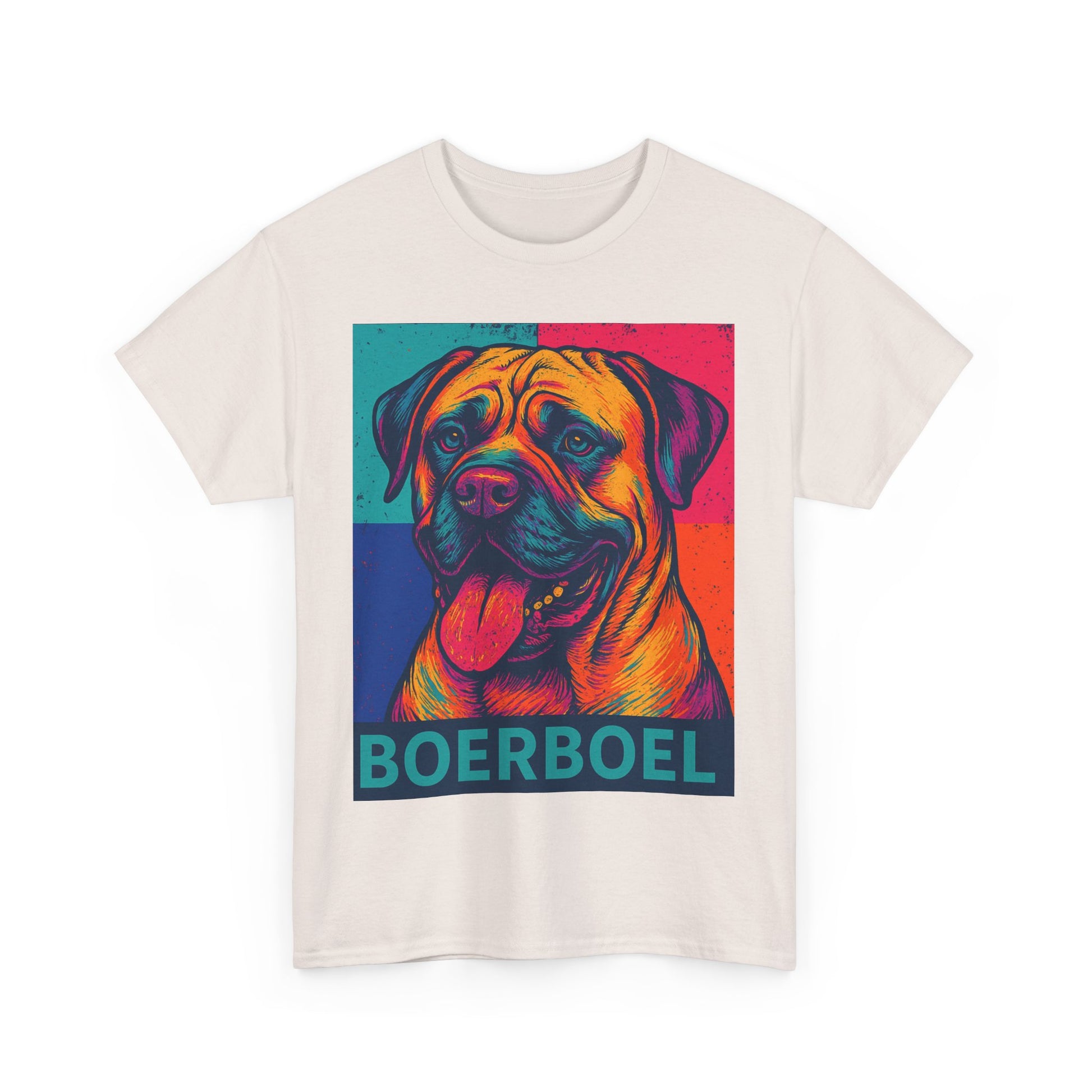 Colorful Boerboel Dog Tee, Unisex Heavy Cotton T-Shirt, Pet Lover Gift, Dog Owner Apparel, Custom Graphic Tee, Fun Animal Art Shirt