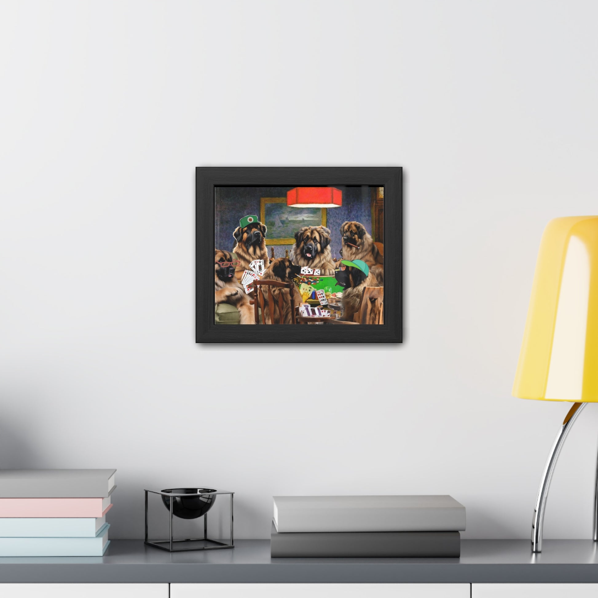 Leonberger Poker Framed Posters