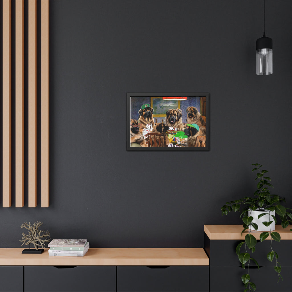 Leonberger Poker Framed Posters