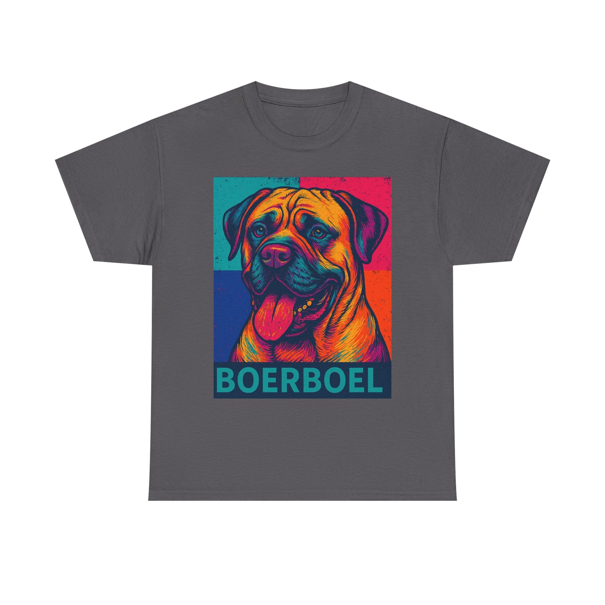Colorful Boerboel Dog Tee, Unisex Heavy Cotton T-Shirt, Pet Lover Gift, Dog Owner Apparel, Custom Graphic Tee, Fun Animal Art Shirt