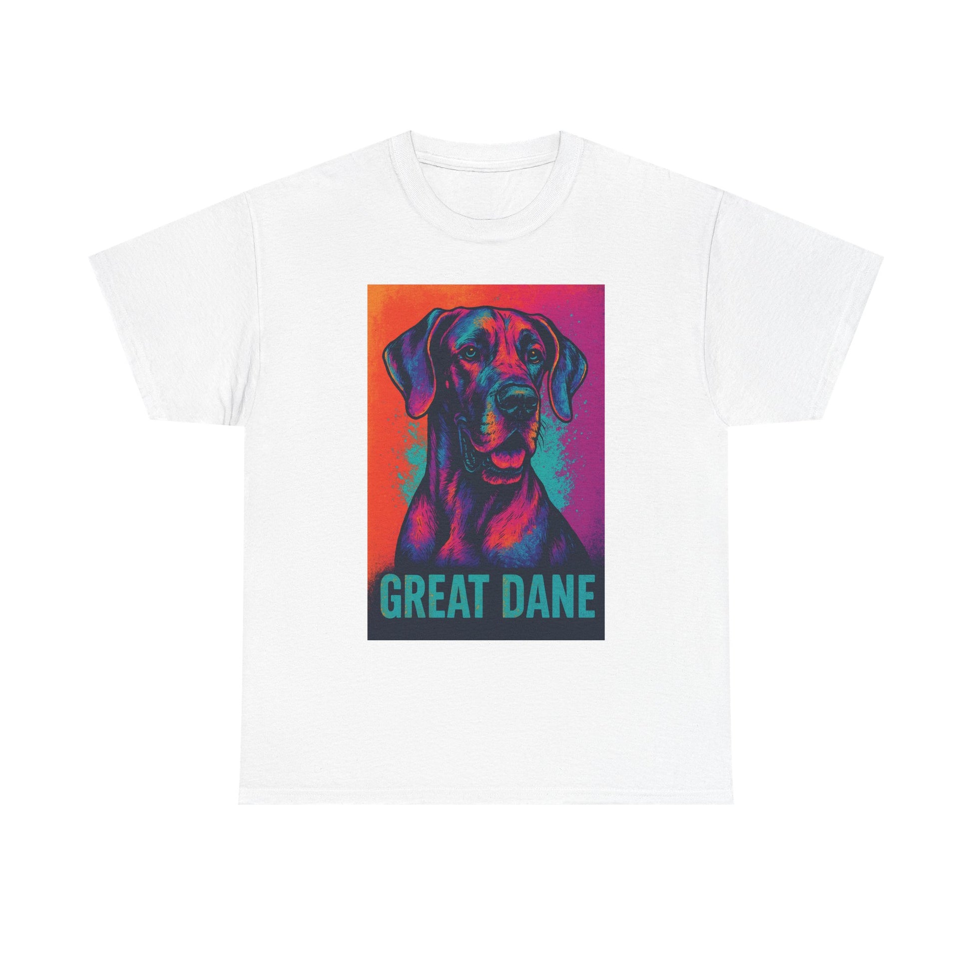 Colorful Great Dane Tee, Dog Lover T-Shirt, Pet Gift, Unisex Graphic Tee, Animal Lover Apparel, Dog Enthusiast Gift