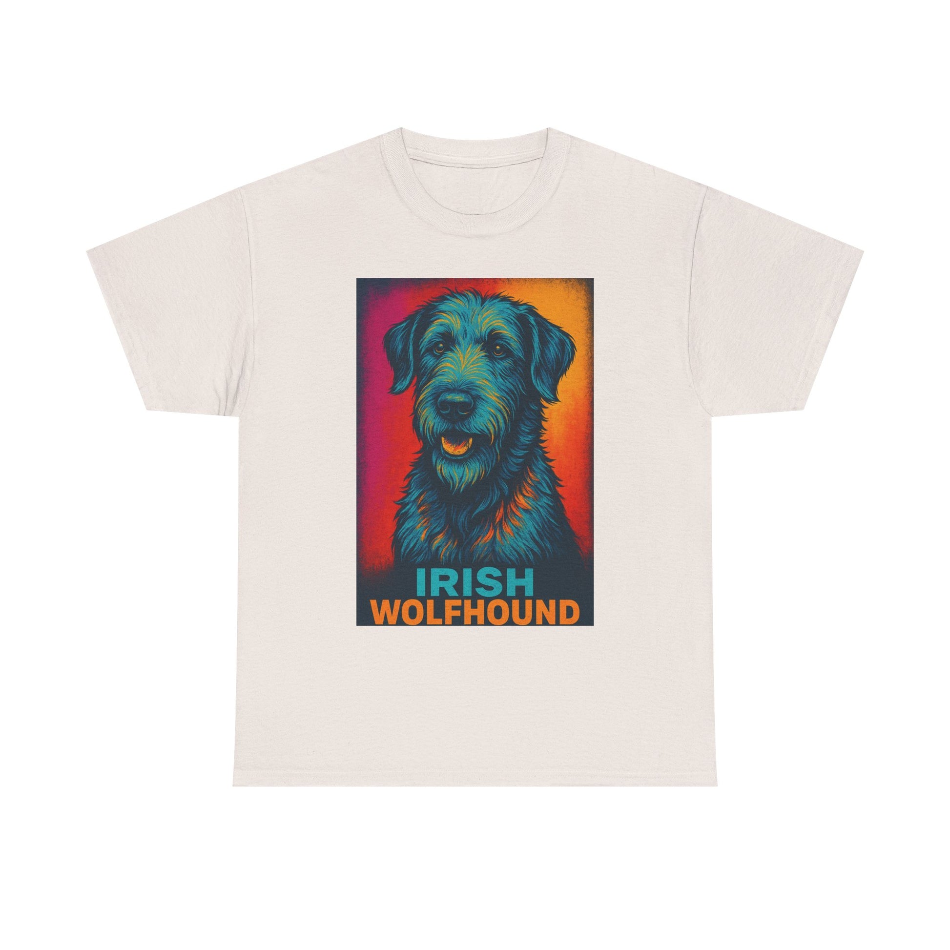 Irish Wolfhound Unisex Cotton Tee, Dog Lover Shirt, Pet Owner Gift, Animal Portrait Tee, Unique Gifts for Dog Lovers, Graphic Tee