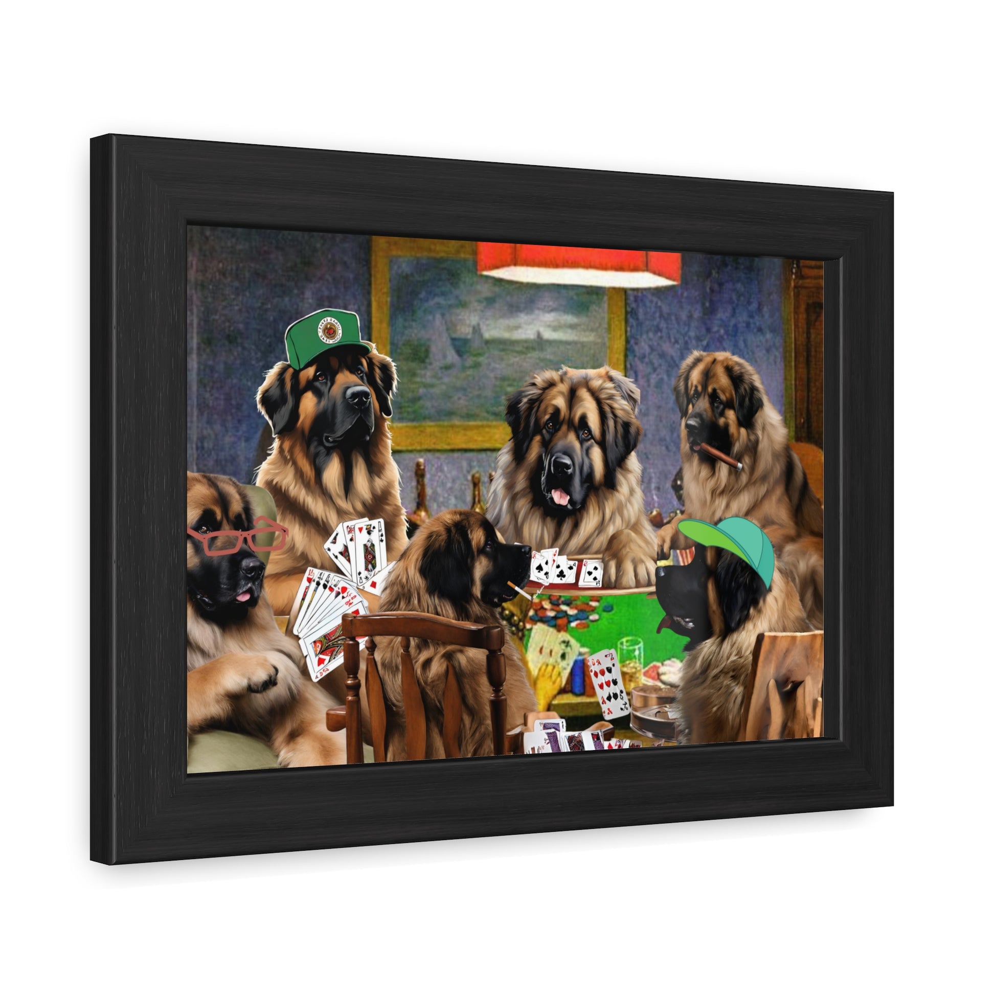 Leonberger Poker Framed Posters