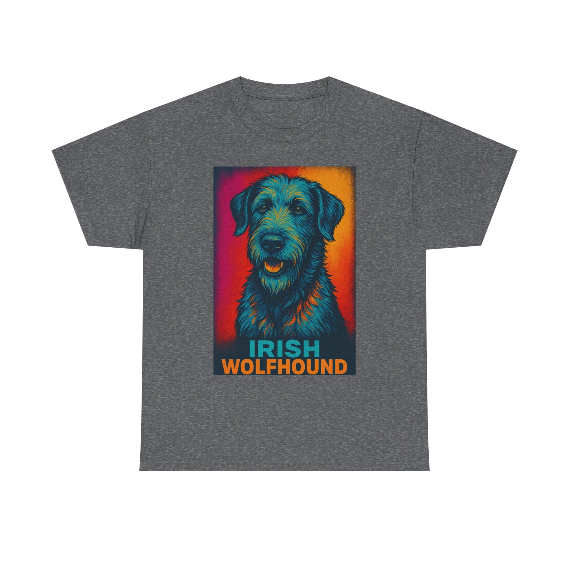 Irish Wolfhound Unisex Cotton Tee, Dog Lover Shirt, Pet Owner Gift, Animal Portrait Tee, Unique Gifts for Dog Lovers, Graphic Tee