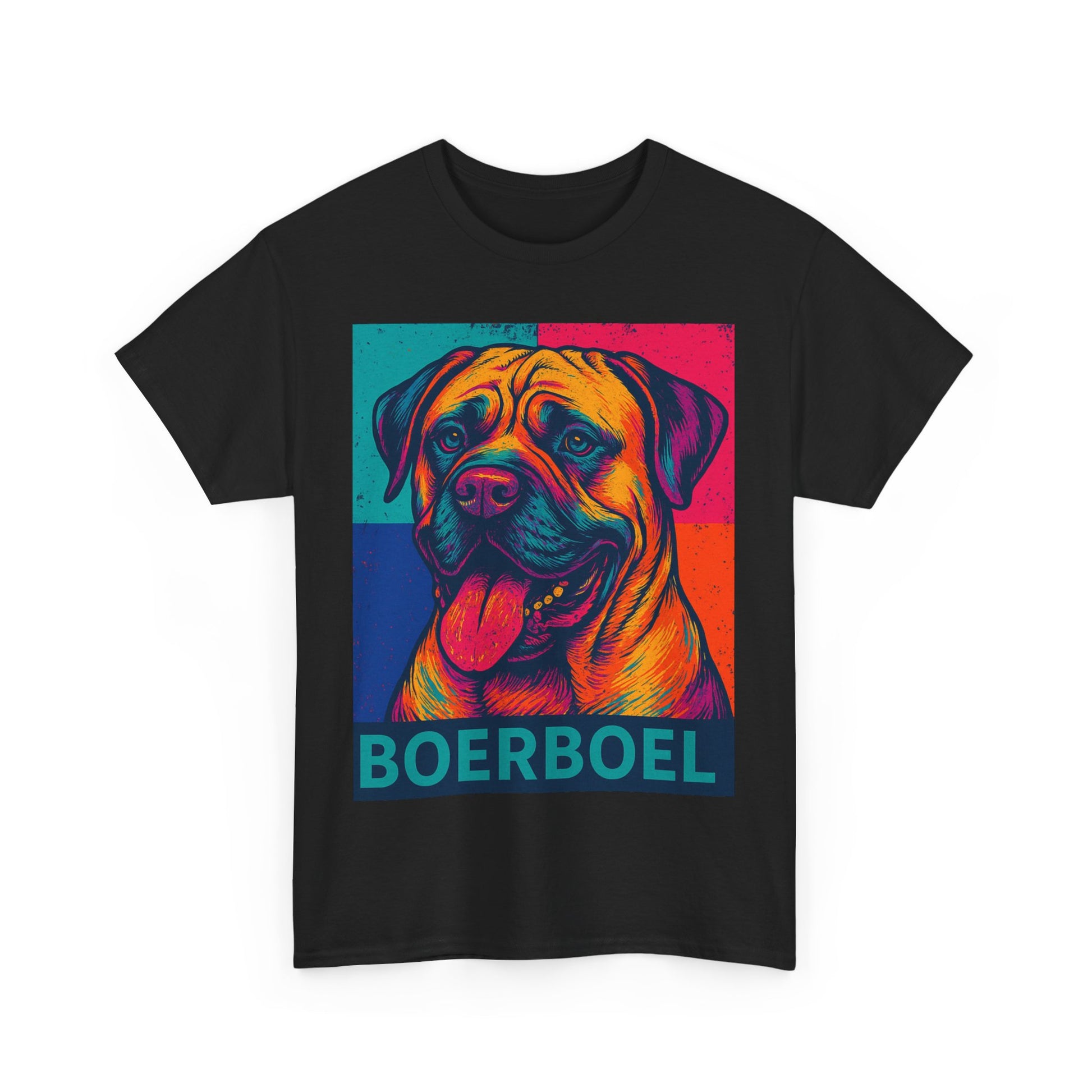 Colorful Boerboel Dog Tee, Unisex Heavy Cotton T-Shirt, Pet Lover Gift, Dog Owner Apparel, Custom Graphic Tee, Fun Animal Art Shirt
