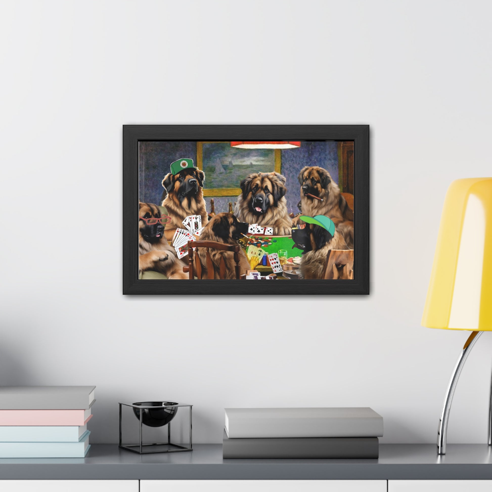 Leonberger Poker Framed Posters