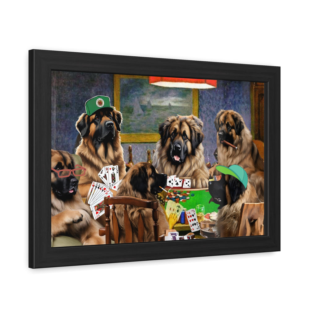 Leonberger Poker Framed Posters