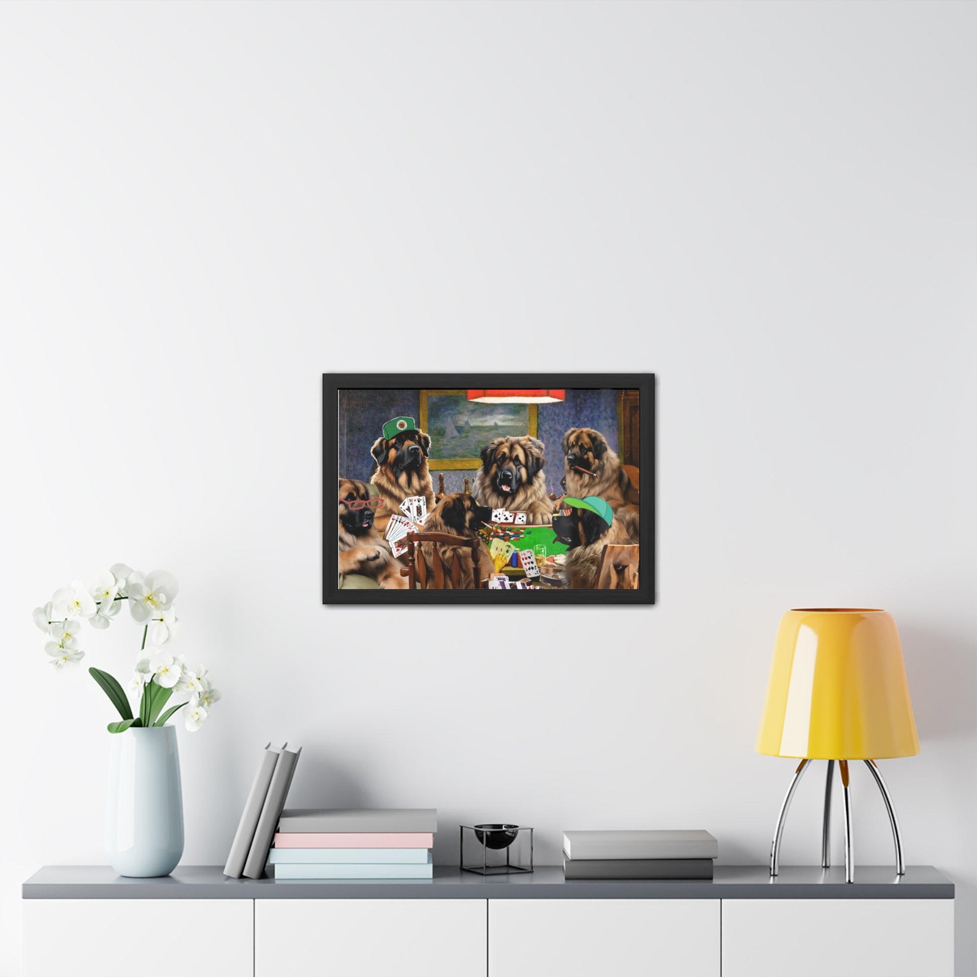 Leonberger Poker Framed Posters