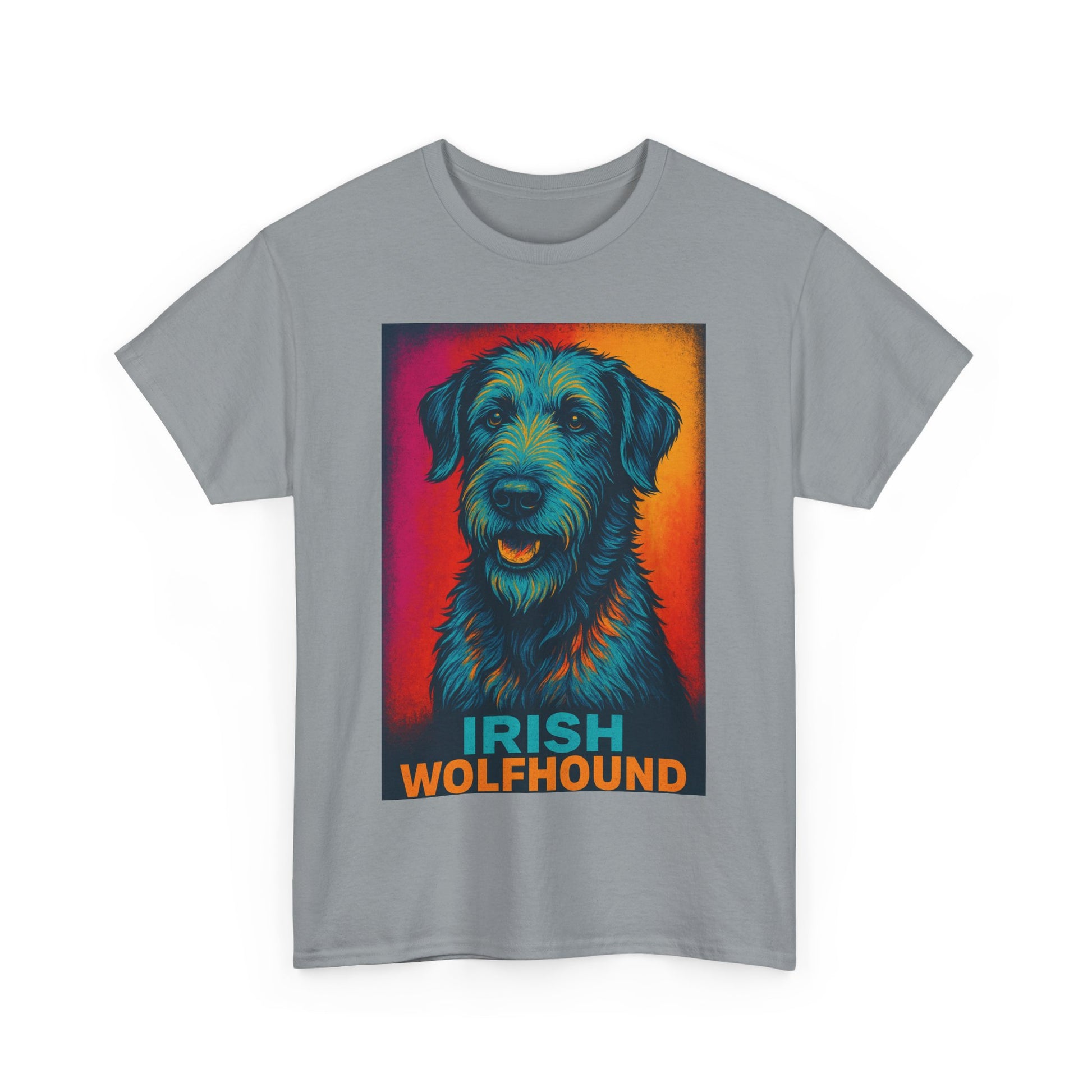 Irish Wolfhound Unisex Cotton Tee, Dog Lover Shirt, Pet Owner Gift, Animal Portrait Tee, Unique Gifts for Dog Lovers, Graphic Tee