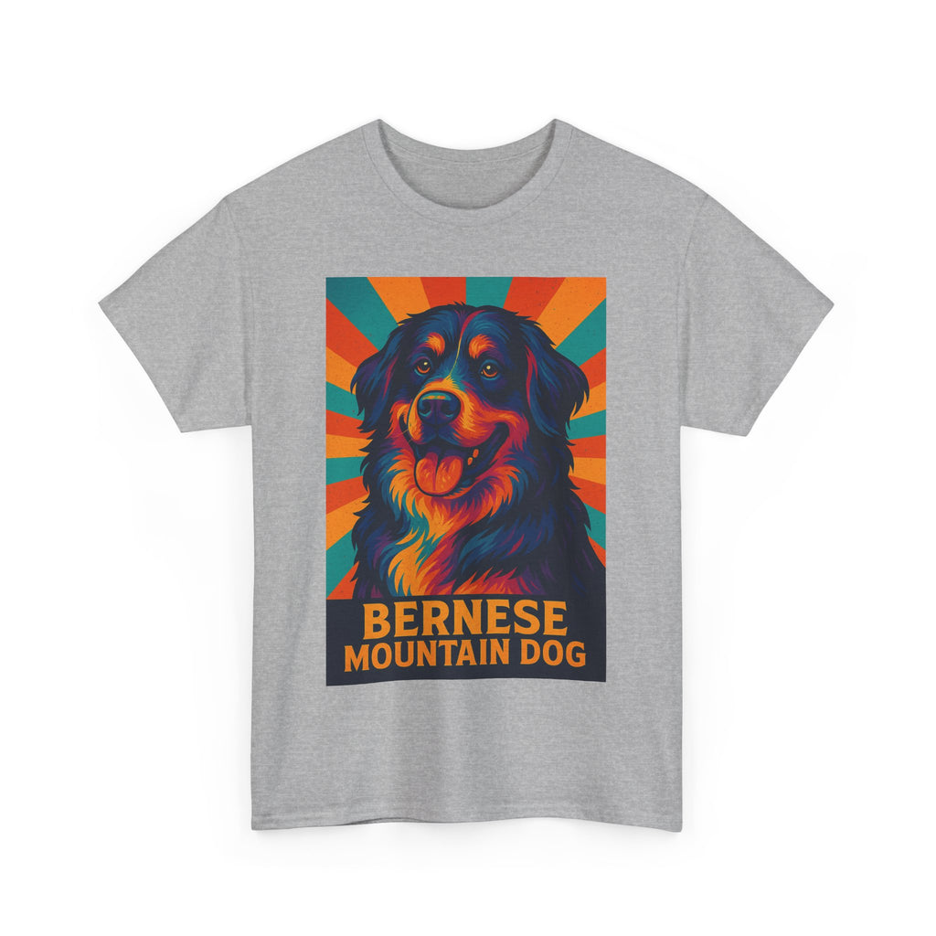 Colorful Bernese Mountain Dog Tee, Dog Lovers Shirt, Gift for Pet Owners, Animal Lover Apparel, Fun Pet T-Shirt