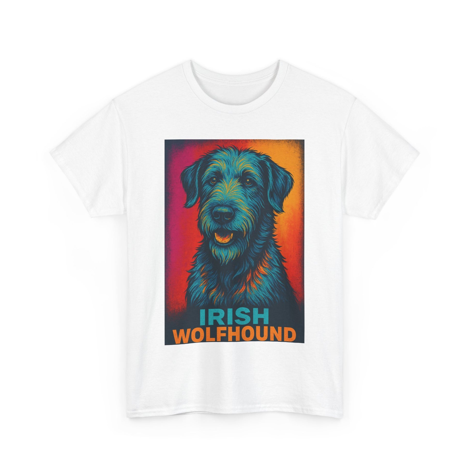 Irish Wolfhound Unisex Cotton Tee, Dog Lover Shirt, Pet Owner Gift, Animal Portrait Tee, Unique Gifts for Dog Lovers, Graphic Tee