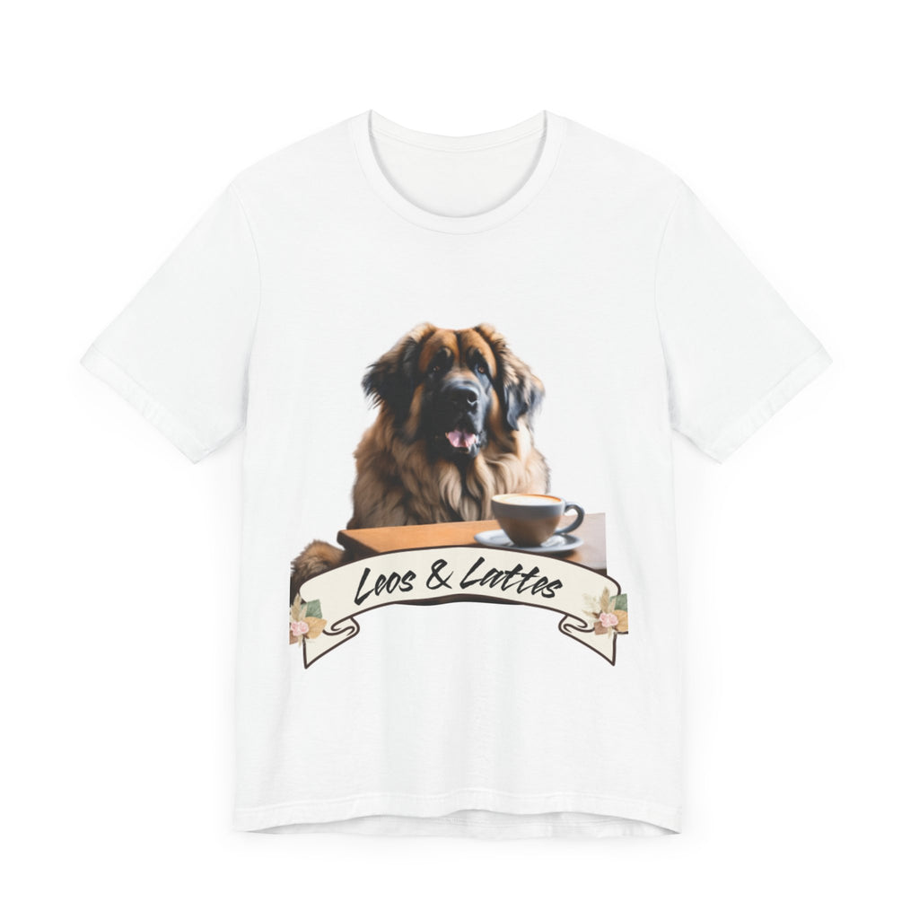 Leos & Latte Cute Dog Lover Tee - perferct for leonberger pet owners "Los & Littles" Short Sleeve Shirt