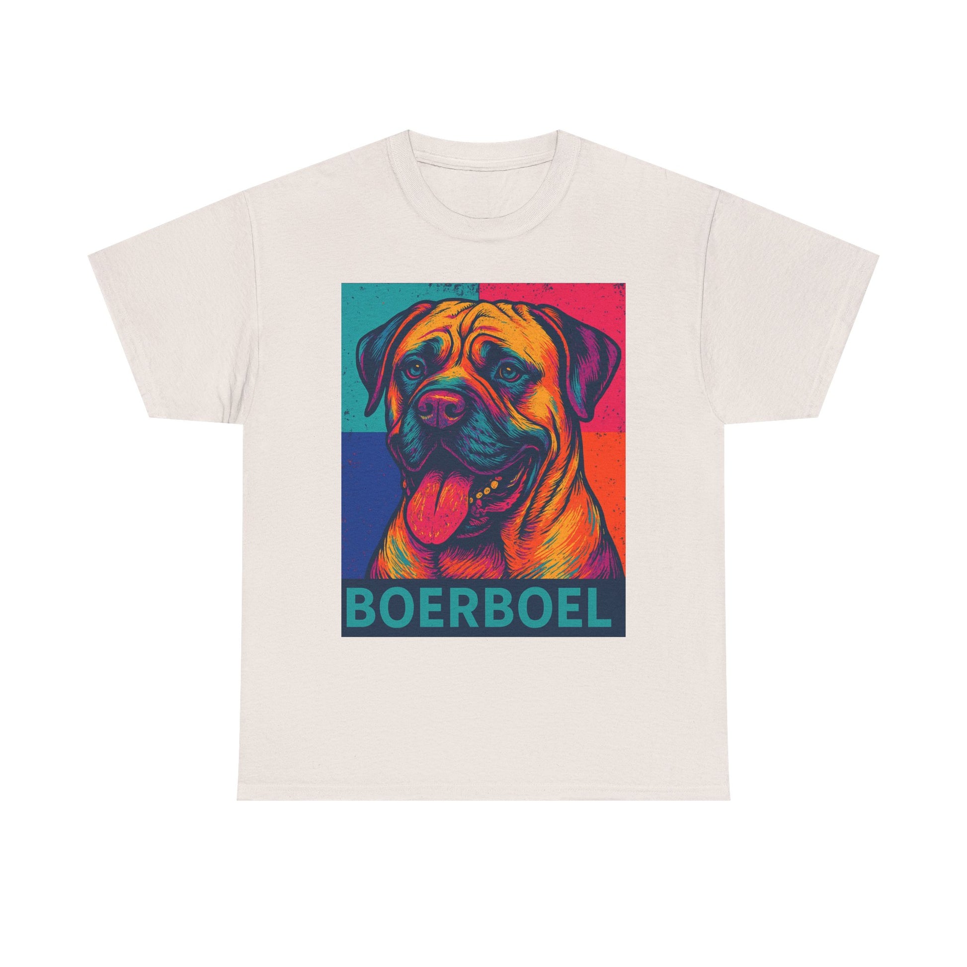 Colorful Boerboel Dog Tee, Unisex Heavy Cotton T-Shirt, Pet Lover Gift, Dog Owner Apparel, Custom Graphic Tee, Fun Animal Art Shirt