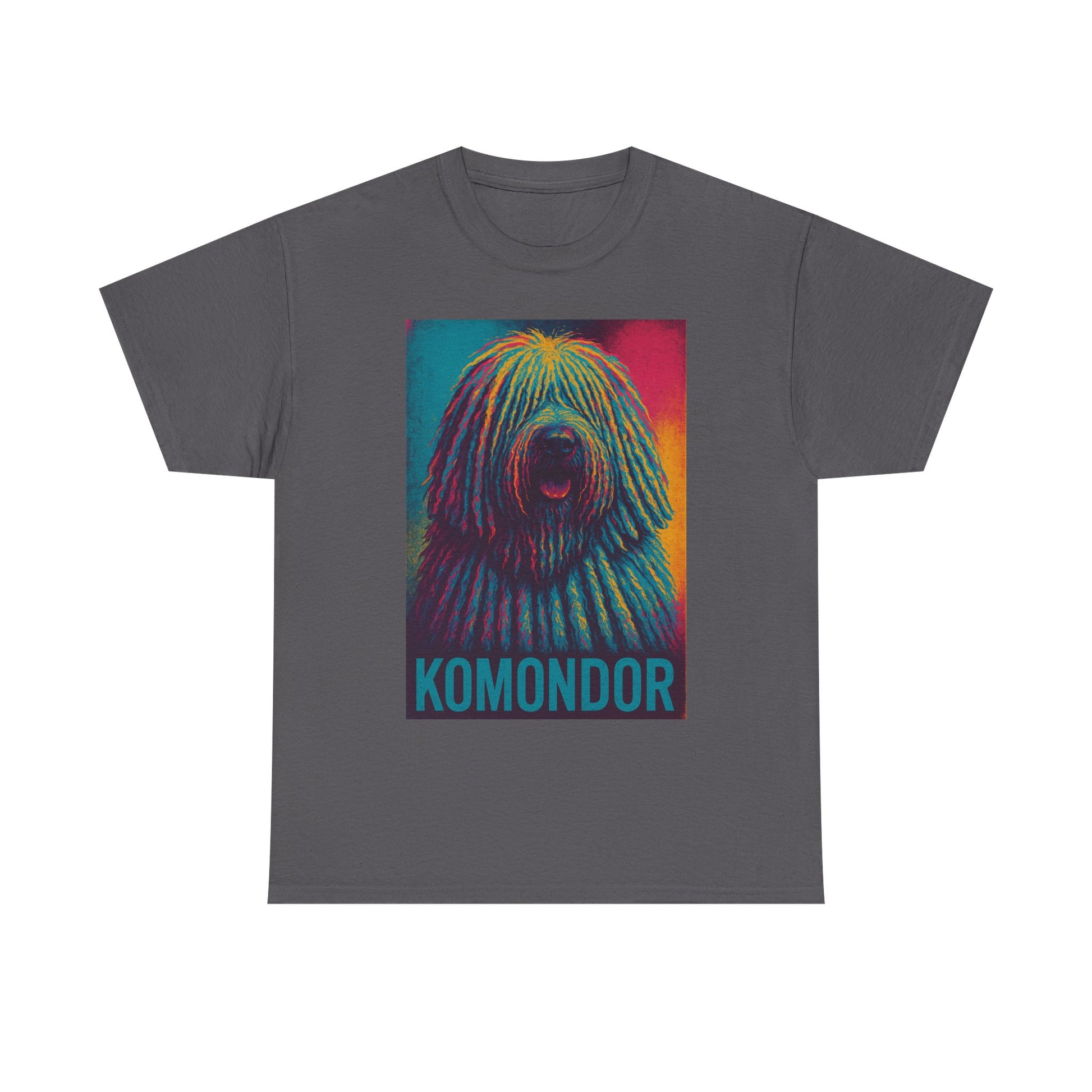 Colorful Komondor Dog Tee - Unisex Heavy Cotton, Pet Lover Gift, Graphic Shirt, Animal Enthusiast Apparel, Unique Dog Breed Shirt