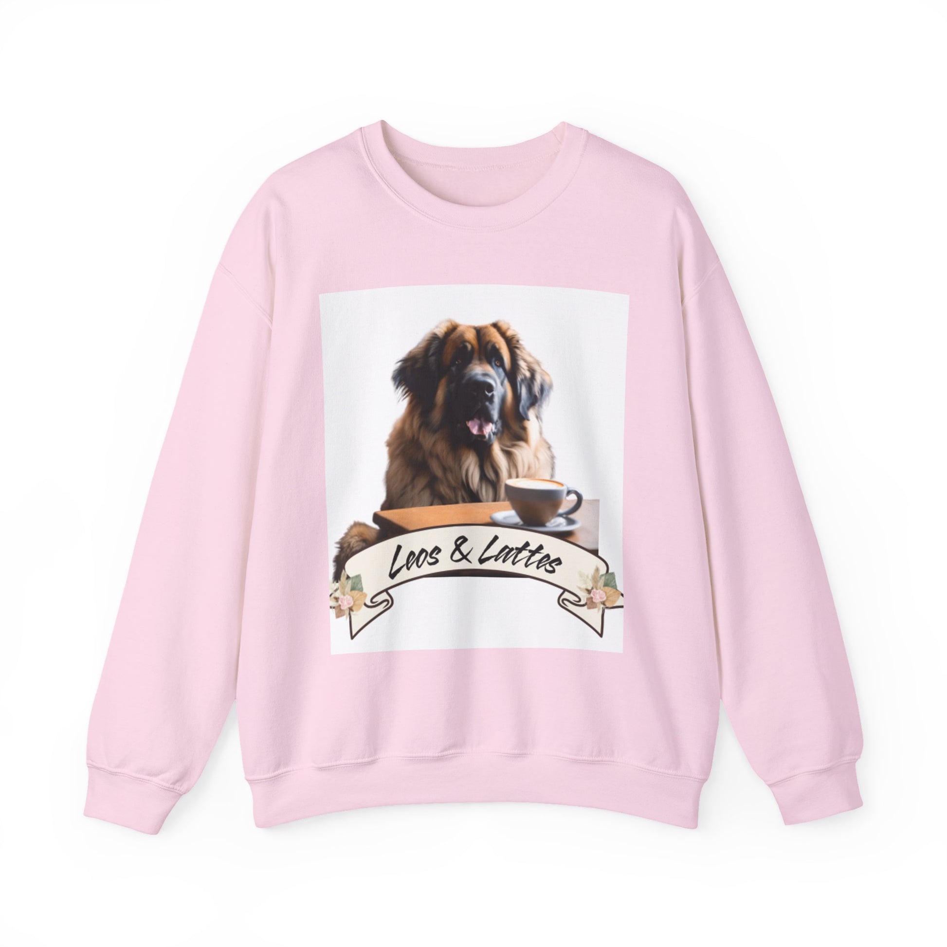 Leos & Lattes  Crewneck Sweatshirt - Perfect Gift for Leonberger Pet Owners