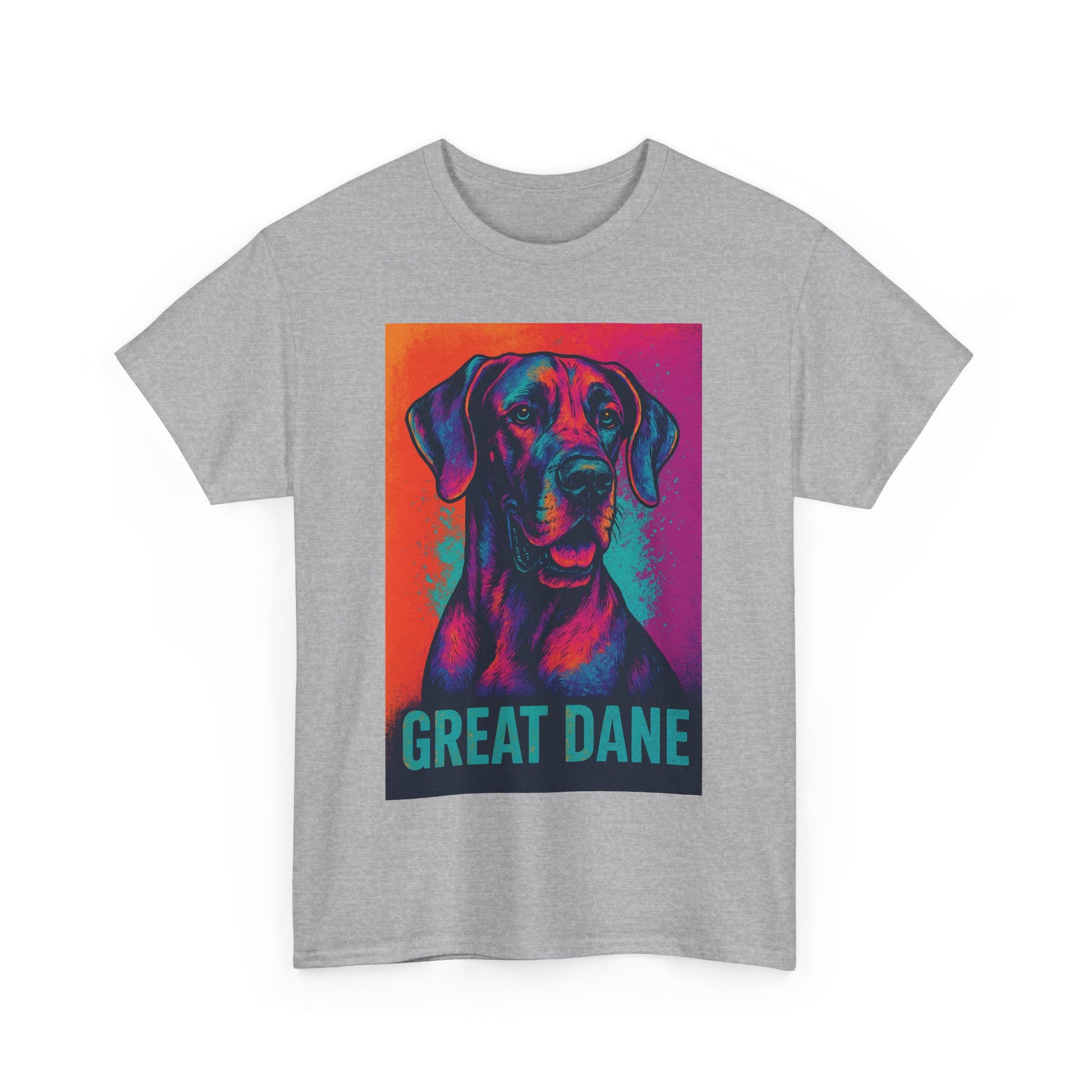 Colorful Great Dane Tee, Dog Lover T-Shirt, Pet Gift, Unisex Graphic Tee, Animal Lover Apparel, Dog Enthusiast Gift