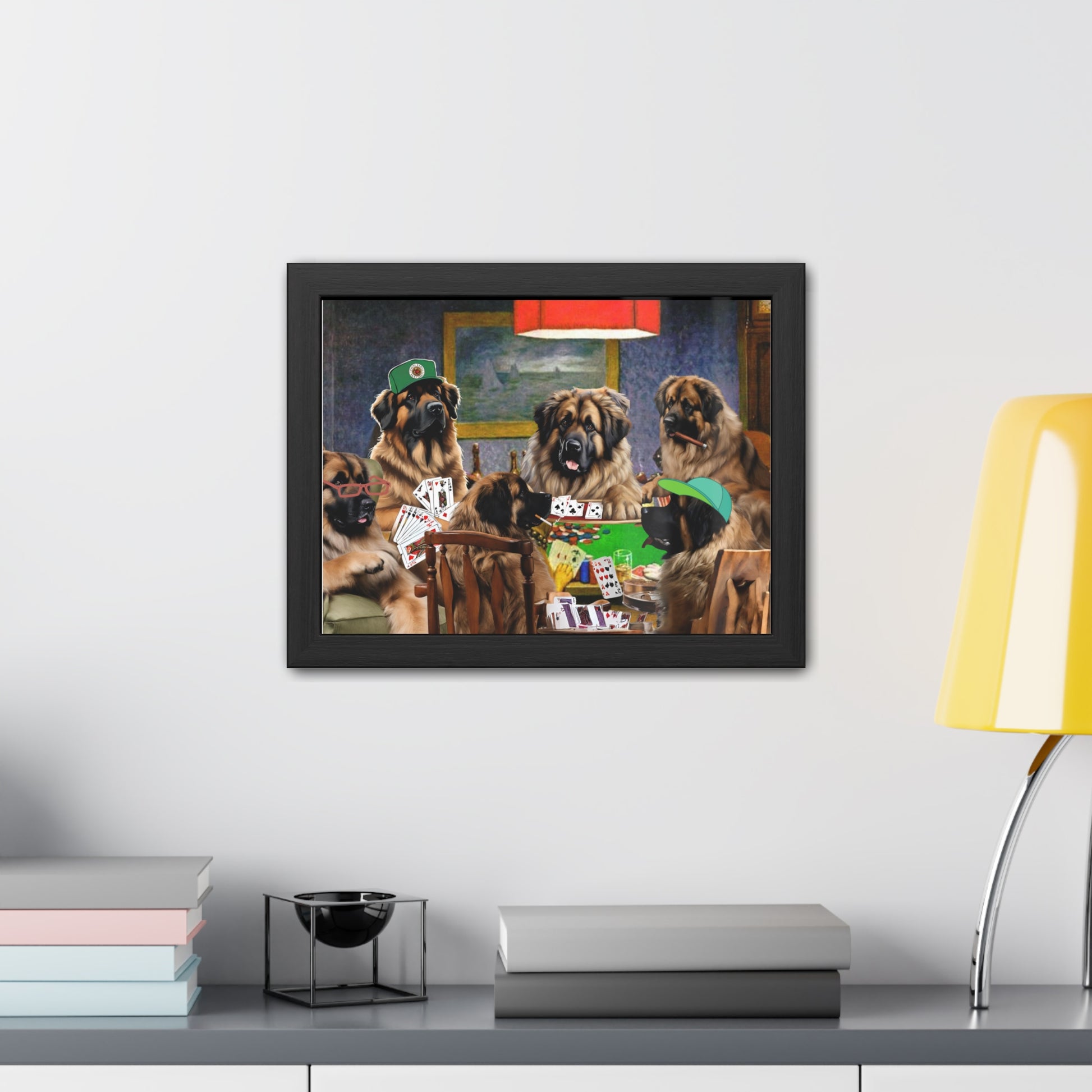 Leonberger Poker Framed Posters