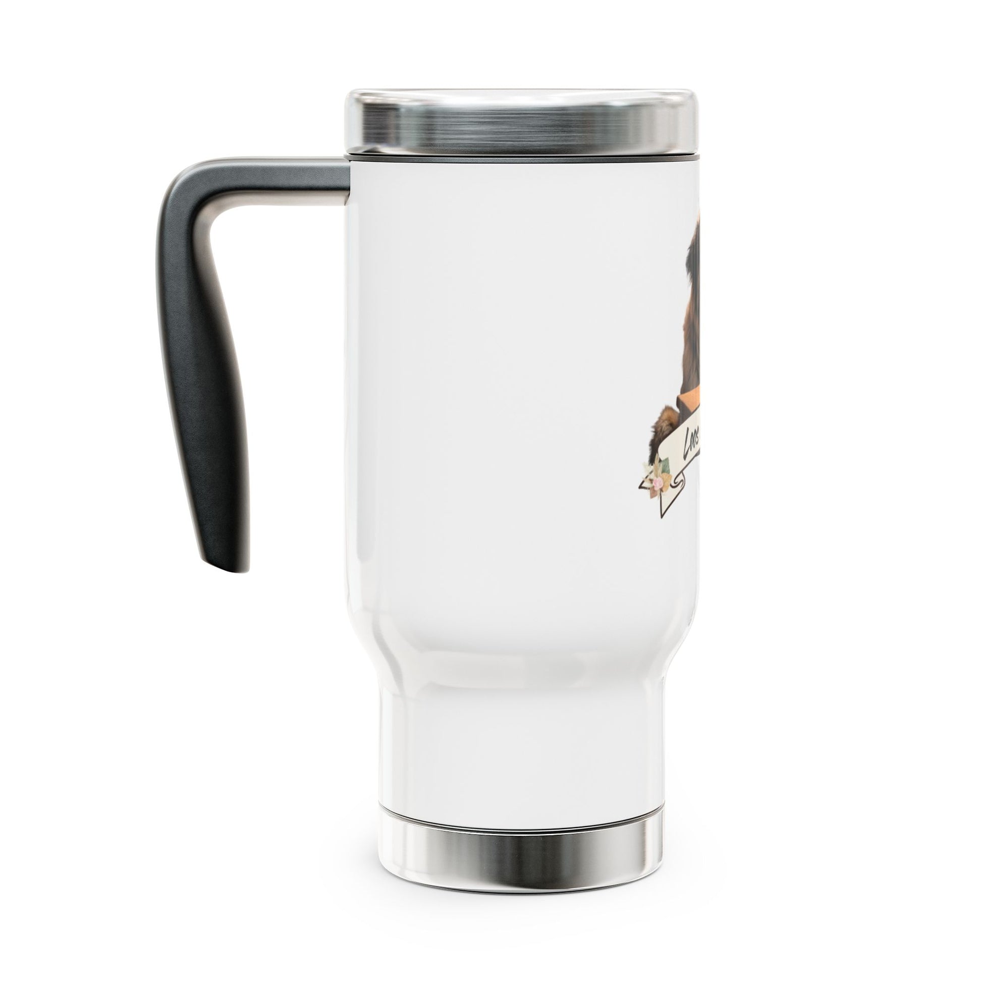 Leos & Lattes  Dog Lover Stainless Steel Travel Mug - 14oz with Handle