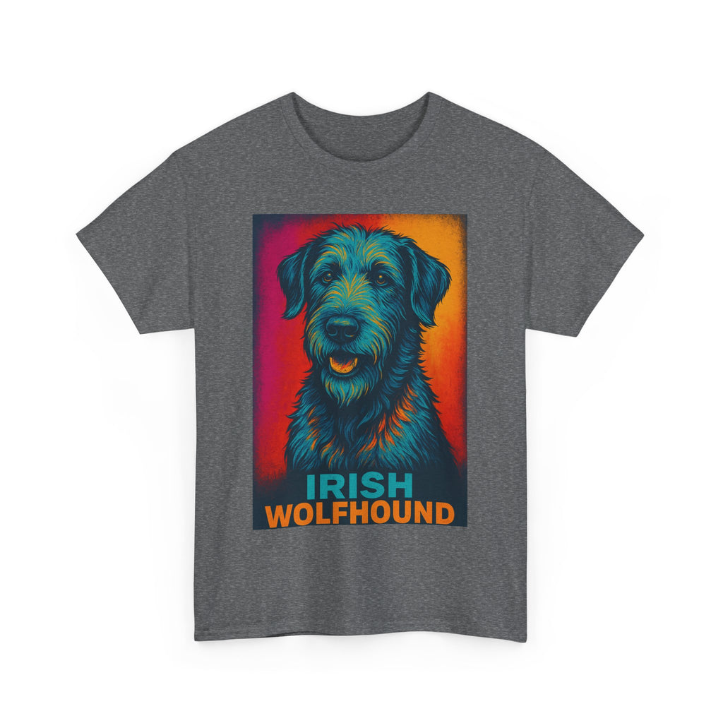 Irish Wolfhound Unisex Cotton Tee, Dog Lover Shirt, Pet Owner Gift, Animal Portrait Tee, Unique Gifts for Dog Lovers, Graphic Tee