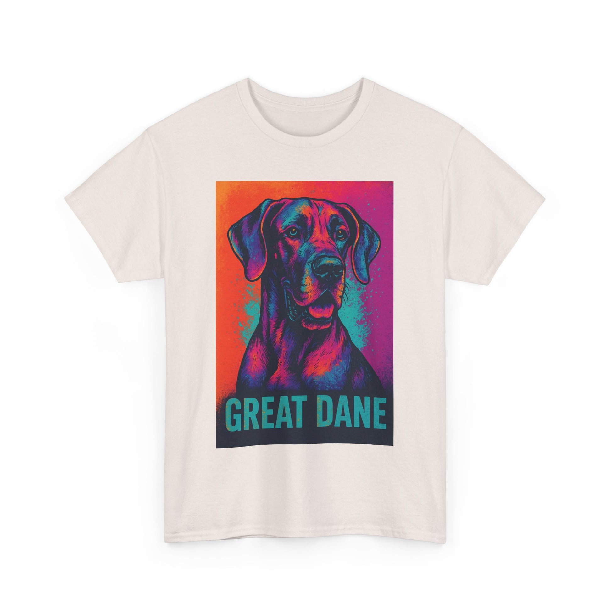 Colorful Great Dane Tee, Dog Lover T-Shirt, Pet Gift, Unisex Graphic Tee, Animal Lover Apparel, Dog Enthusiast Gift