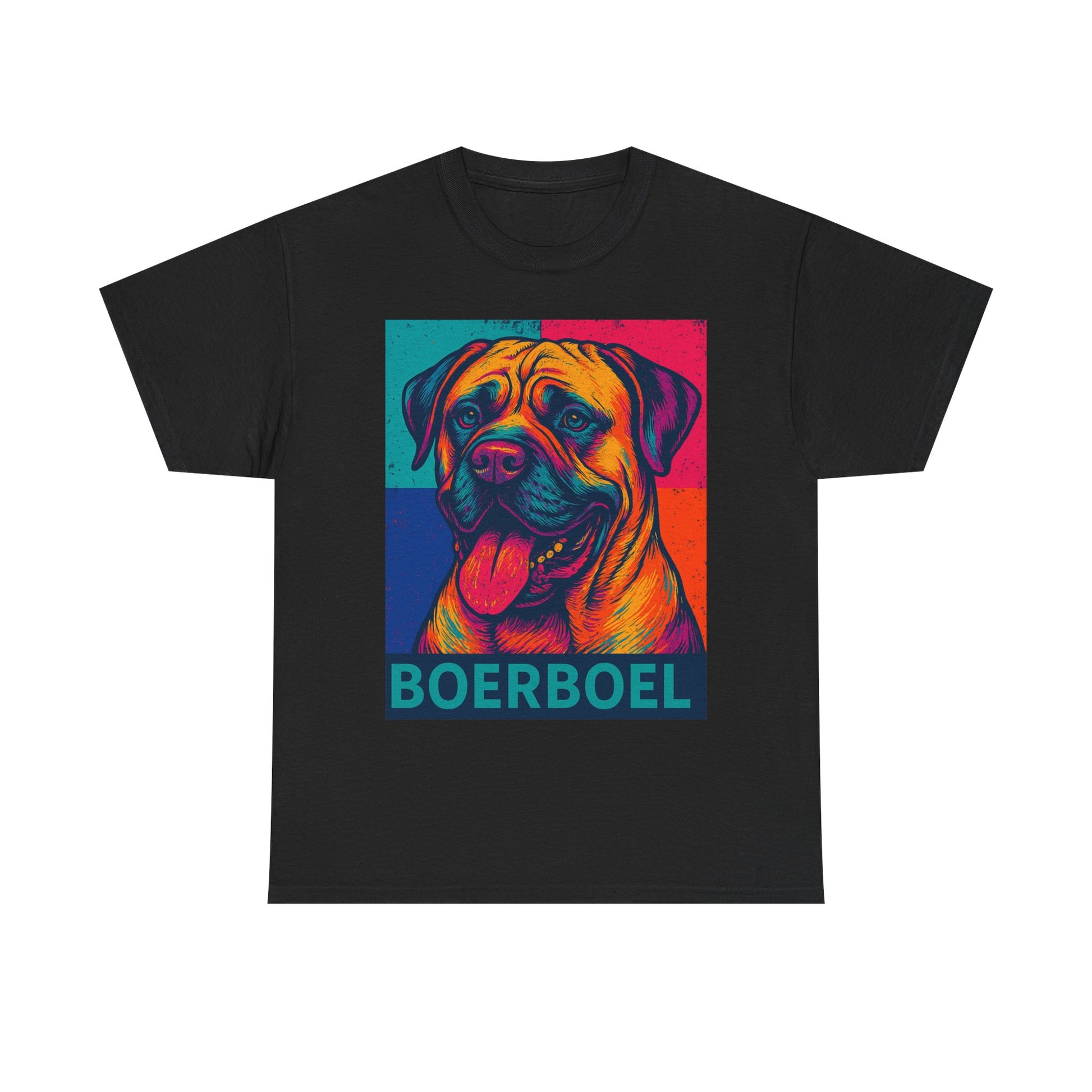 Colorful Boerboel Dog Tee, Unisex Heavy Cotton T-Shirt, Pet Lover Gift, Dog Owner Apparel, Custom Graphic Tee, Fun Animal Art Shirt
