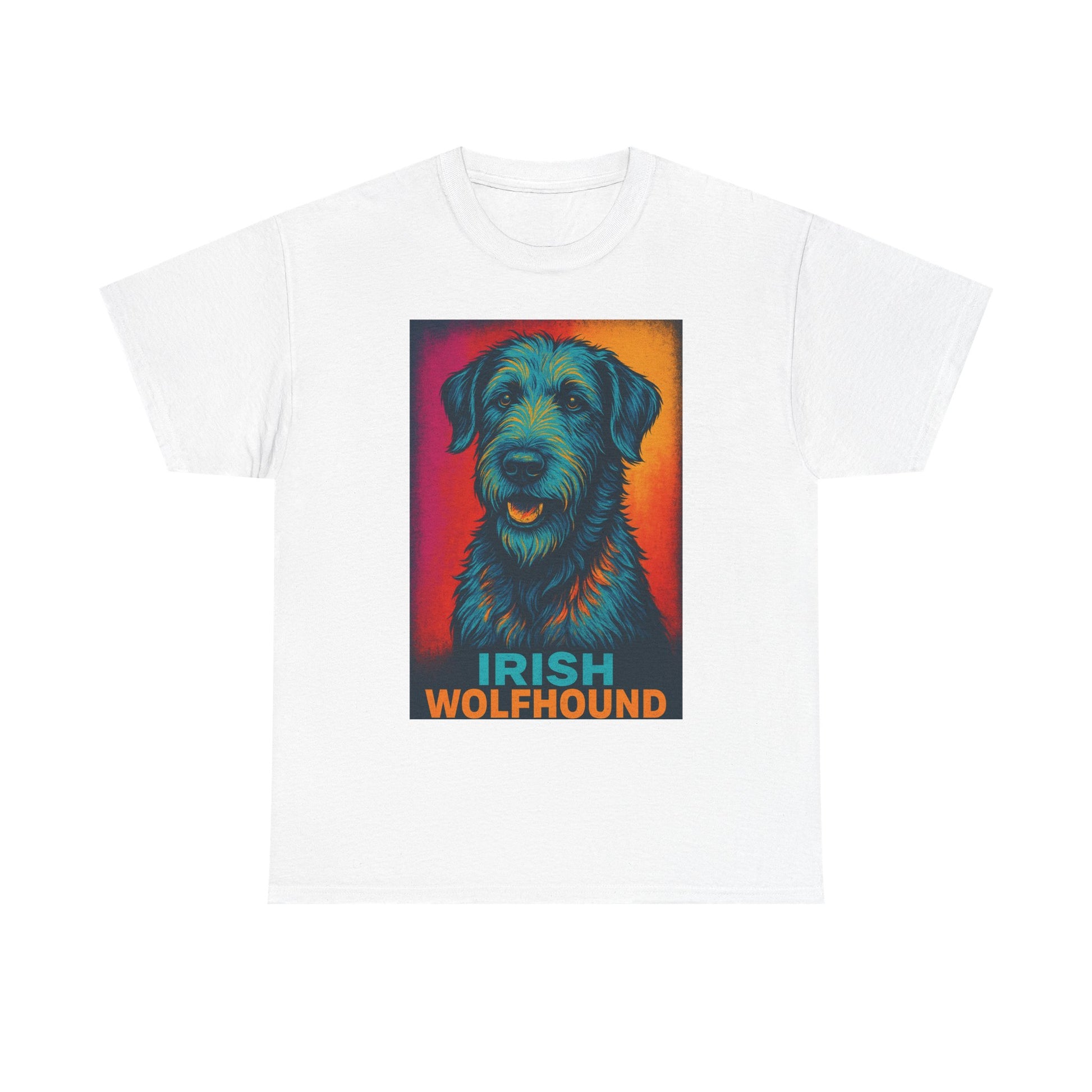 Irish Wolfhound Unisex Cotton Tee, Dog Lover Shirt, Pet Owner Gift, Animal Portrait Tee, Unique Gifts for Dog Lovers, Graphic Tee