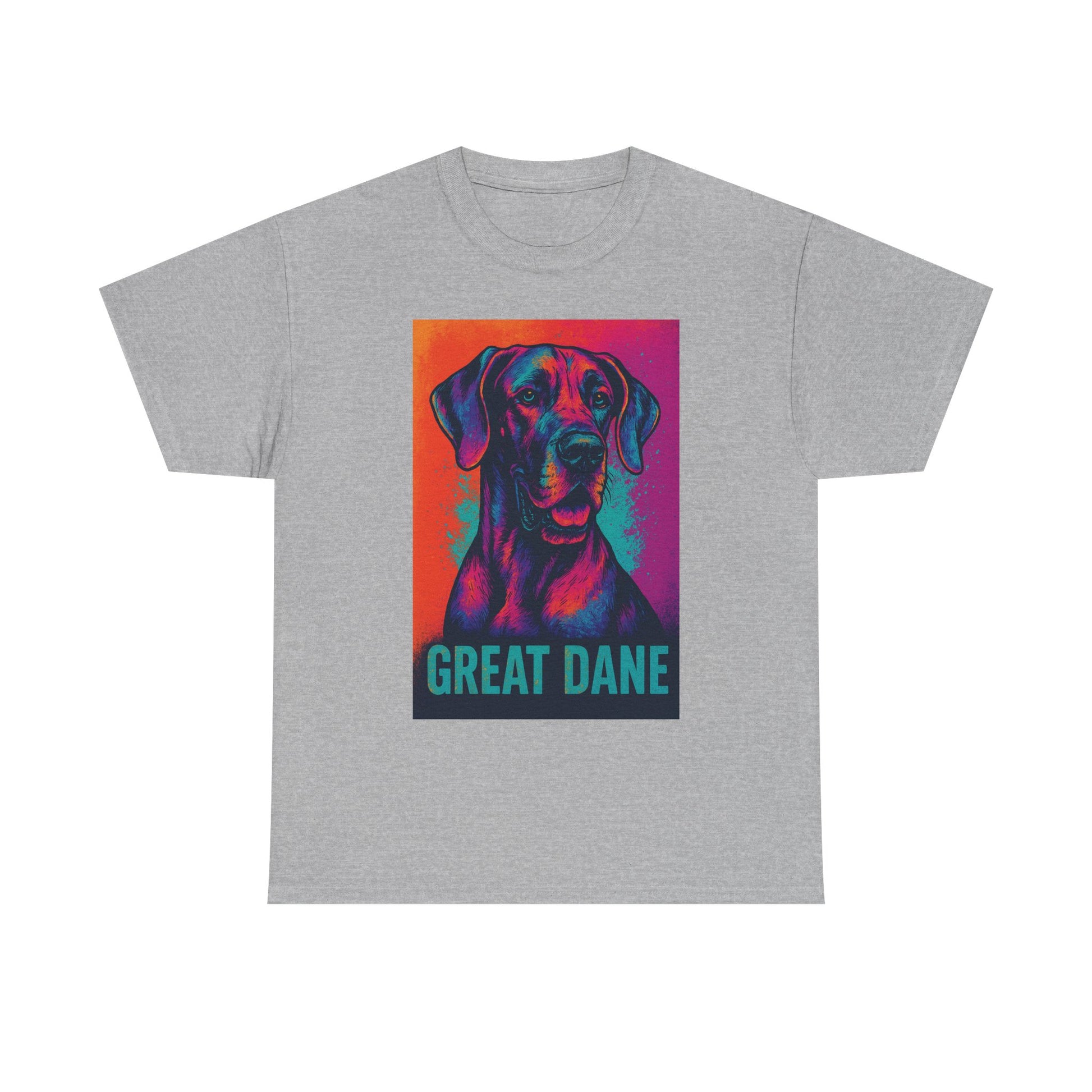 Colorful Great Dane Tee, Dog Lover T-Shirt, Pet Gift, Unisex Graphic Tee, Animal Lover Apparel, Dog Enthusiast Gift
