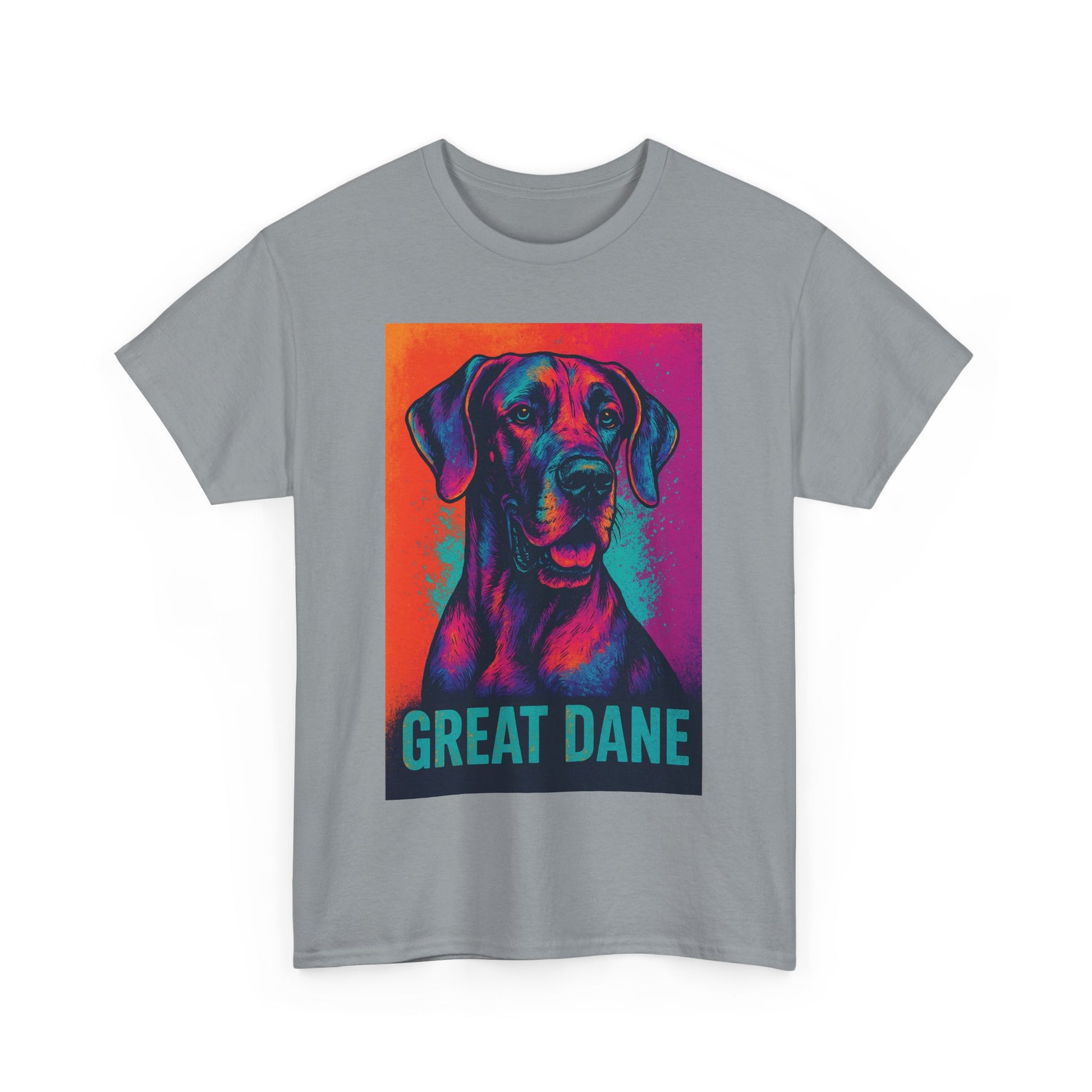 Colorful Great Dane Tee, Dog Lover T-Shirt, Pet Gift, Unisex Graphic Tee, Animal Lover Apparel, Dog Enthusiast Gift