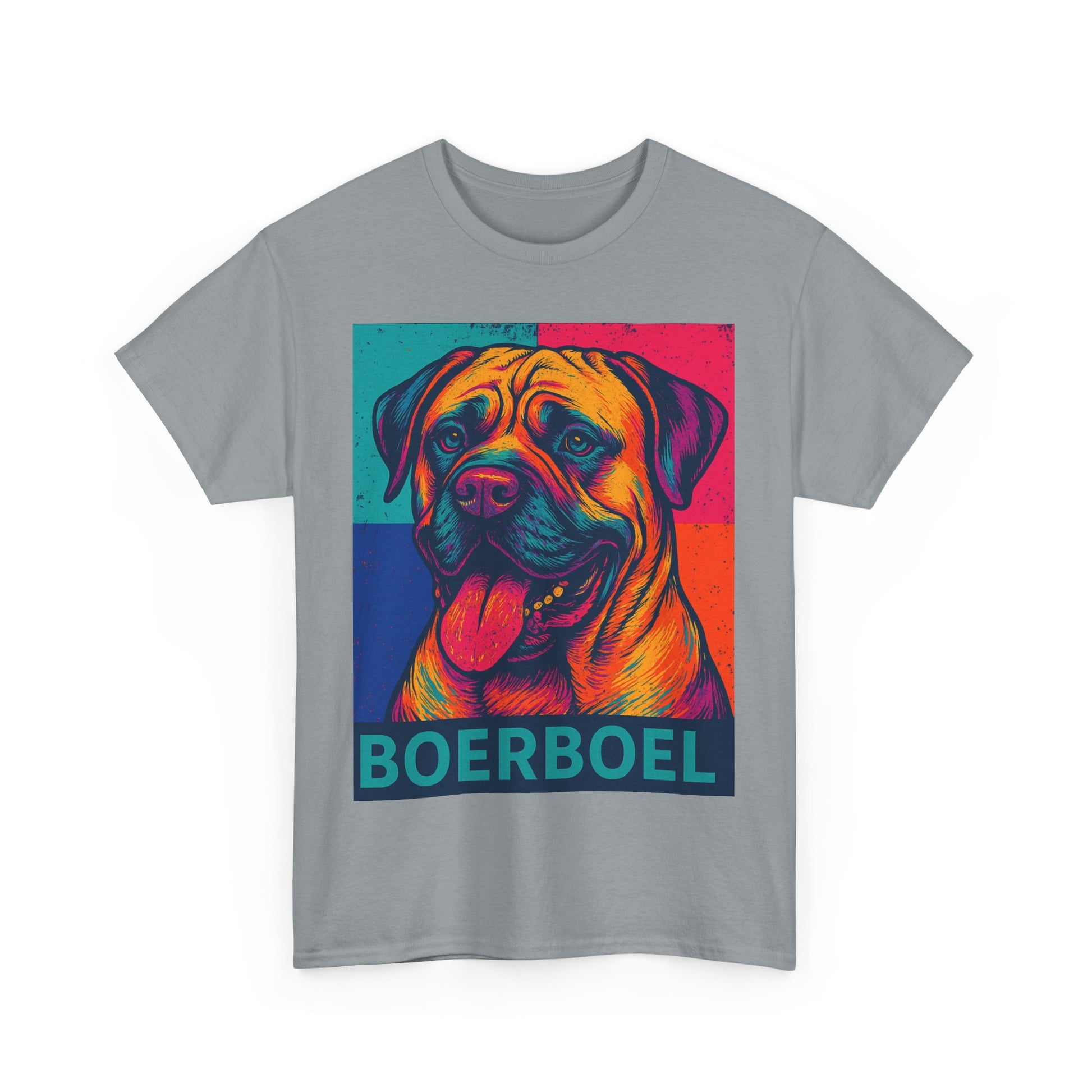 Colorful Boerboel Dog Tee, Unisex Heavy Cotton T-Shirt, Pet Lover Gift, Dog Owner Apparel, Custom Graphic Tee, Fun Animal Art Shirt