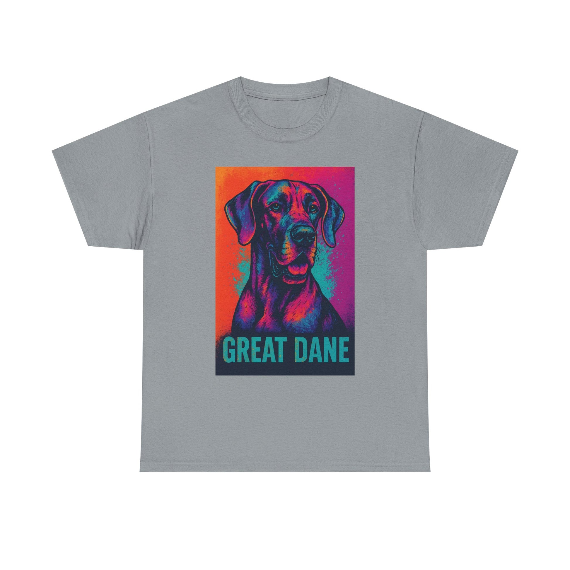 Colorful Great Dane Tee, Dog Lover T-Shirt, Pet Gift, Unisex Graphic Tee, Animal Lover Apparel, Dog Enthusiast Gift