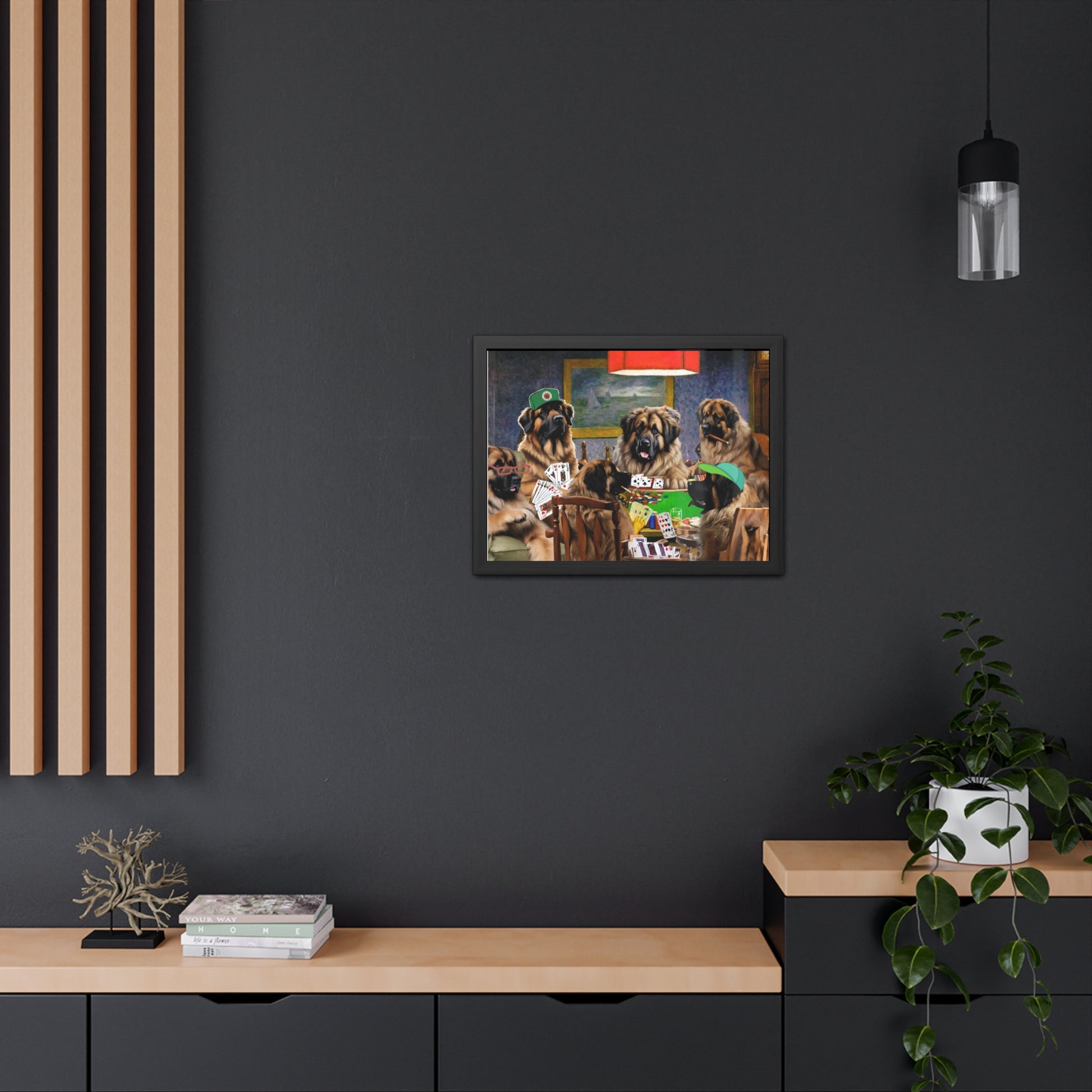 Leonberger Poker Framed Posters
