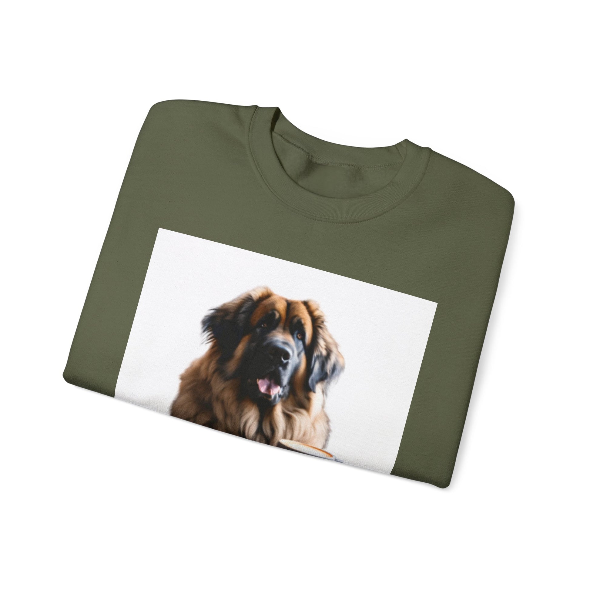 Leos & Lattes  Crewneck Sweatshirt - Perfect Gift for Leonberger Pet Owners