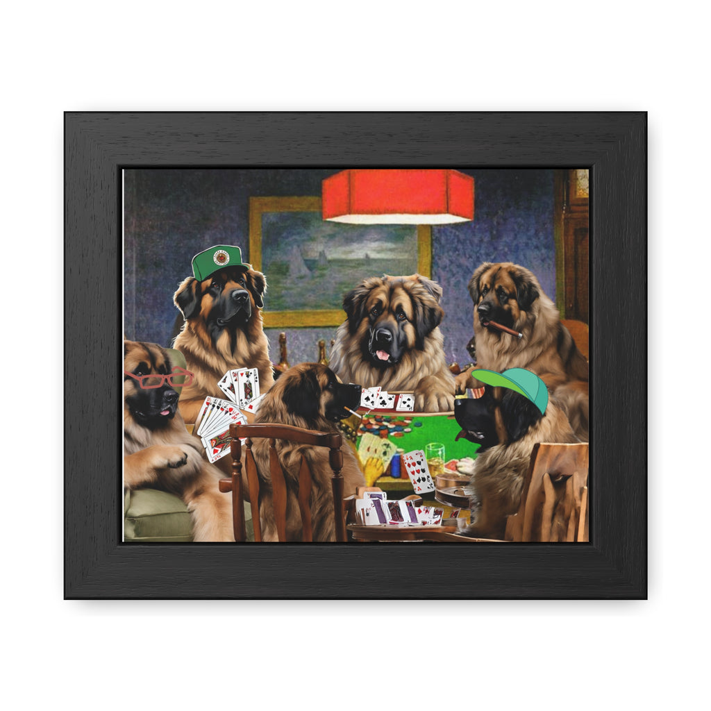 Leonberger Poker Framed Posters