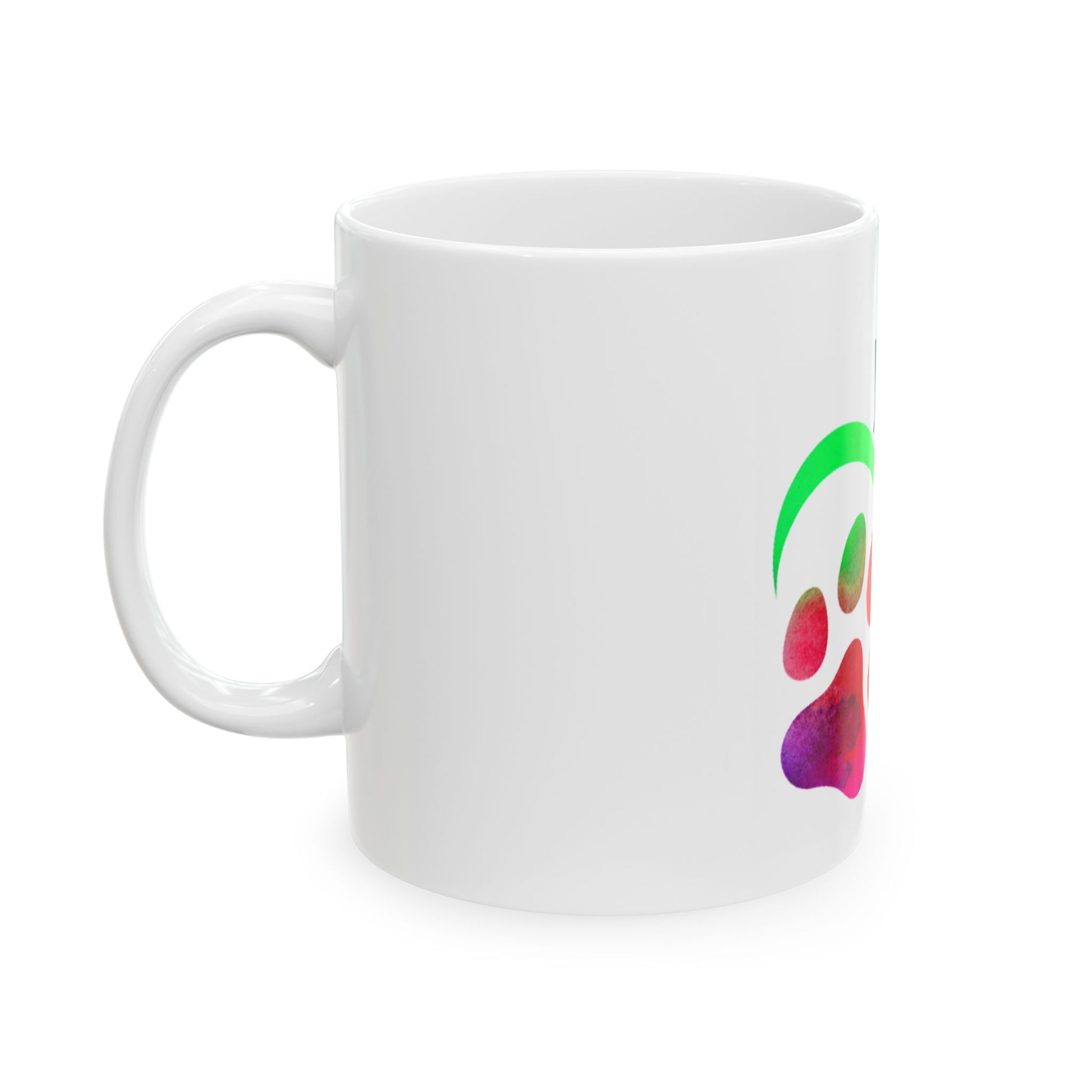 Leo’s Lattes Paw Print Love Ceramic Mug - Perfect for Pet Lovers & Coffee Enthusiasts
