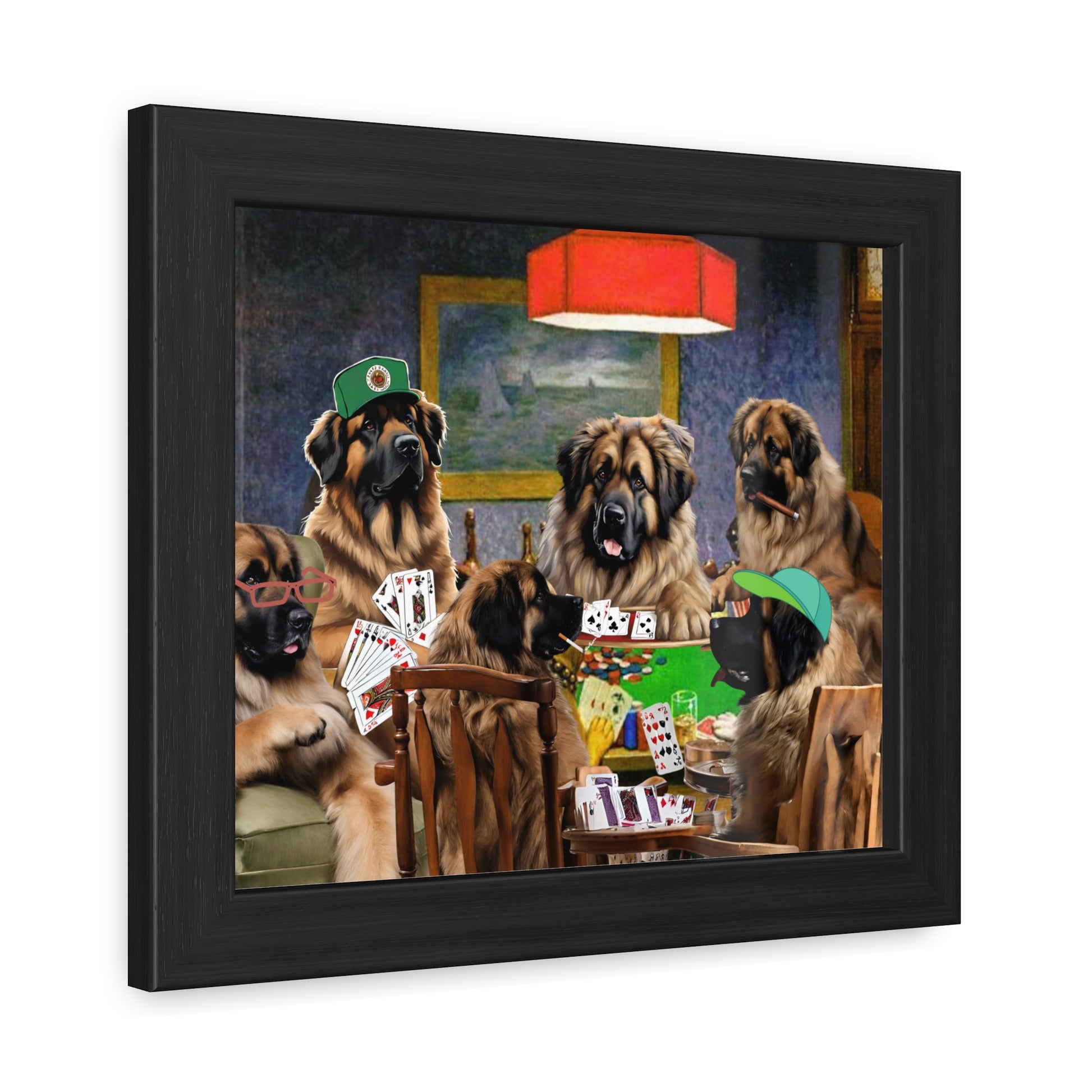 Leonberger Poker Framed Posters