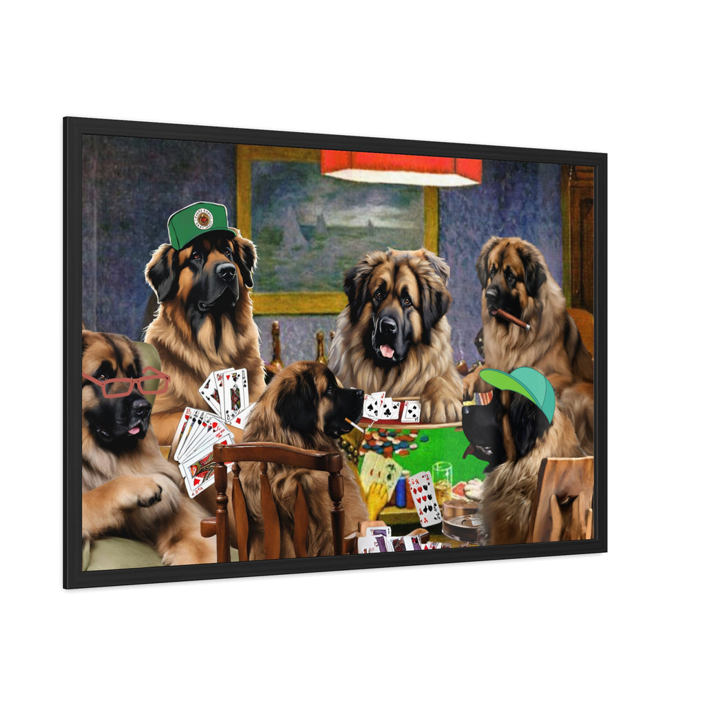 Leonberger Poker Framed Posters