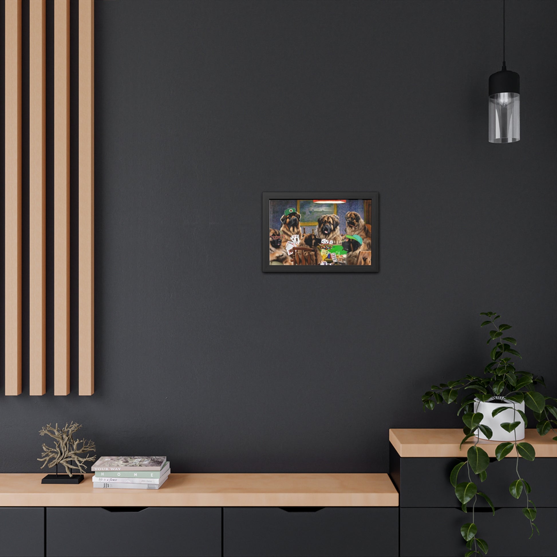 Leonberger Poker Framed Posters