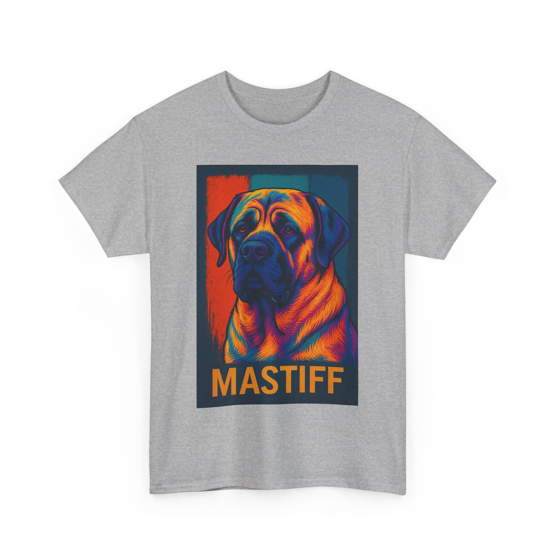 Colorful Mastiff Unisex Tee, Dog Lover Shirt, Pet Owner Gift, Unique Dog Art T-Shirt, Gifts for Animal Lovers, Vibrant Pet Apparel