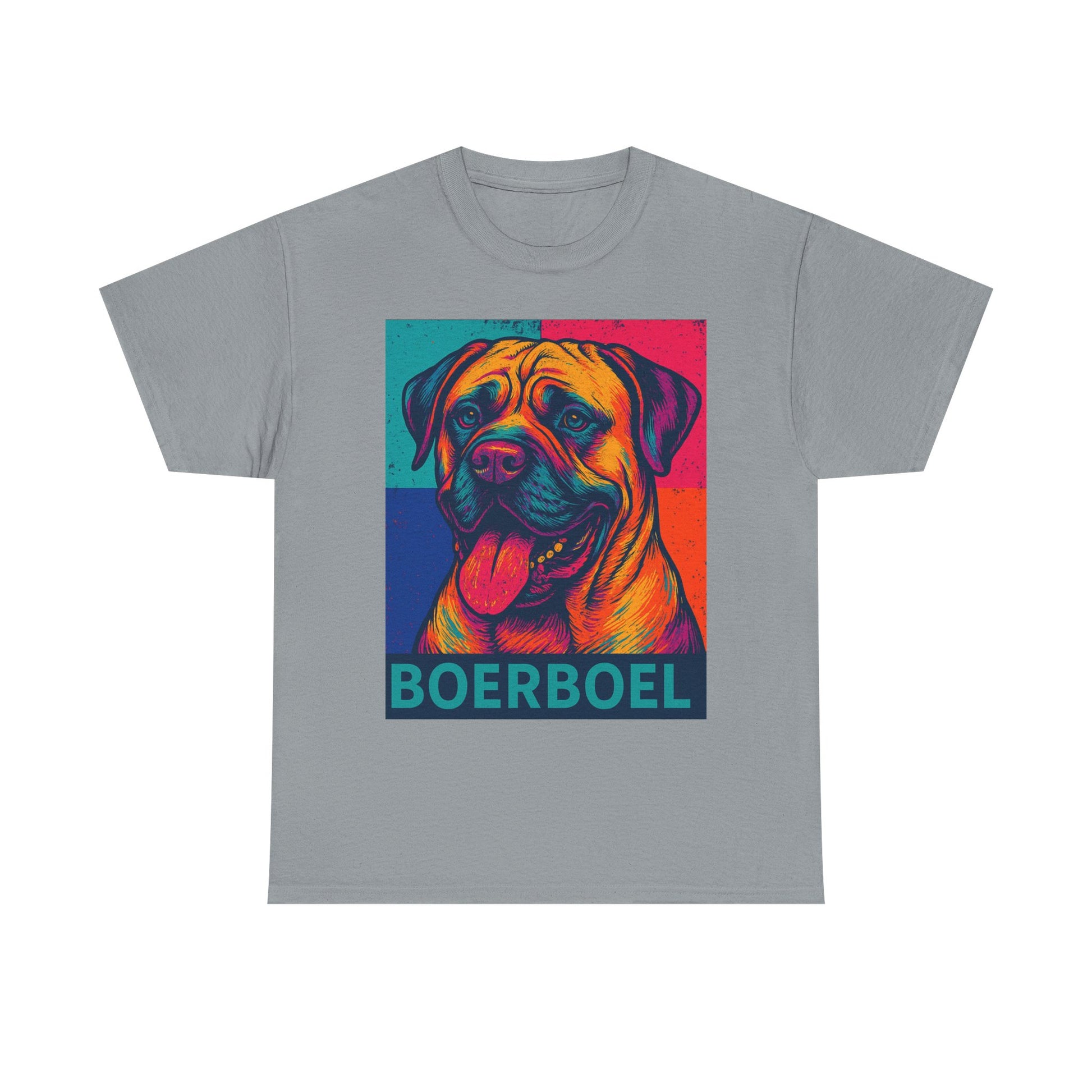 Colorful Boerboel Dog Tee, Unisex Heavy Cotton T-Shirt, Pet Lover Gift, Dog Owner Apparel, Custom Graphic Tee, Fun Animal Art Shirt