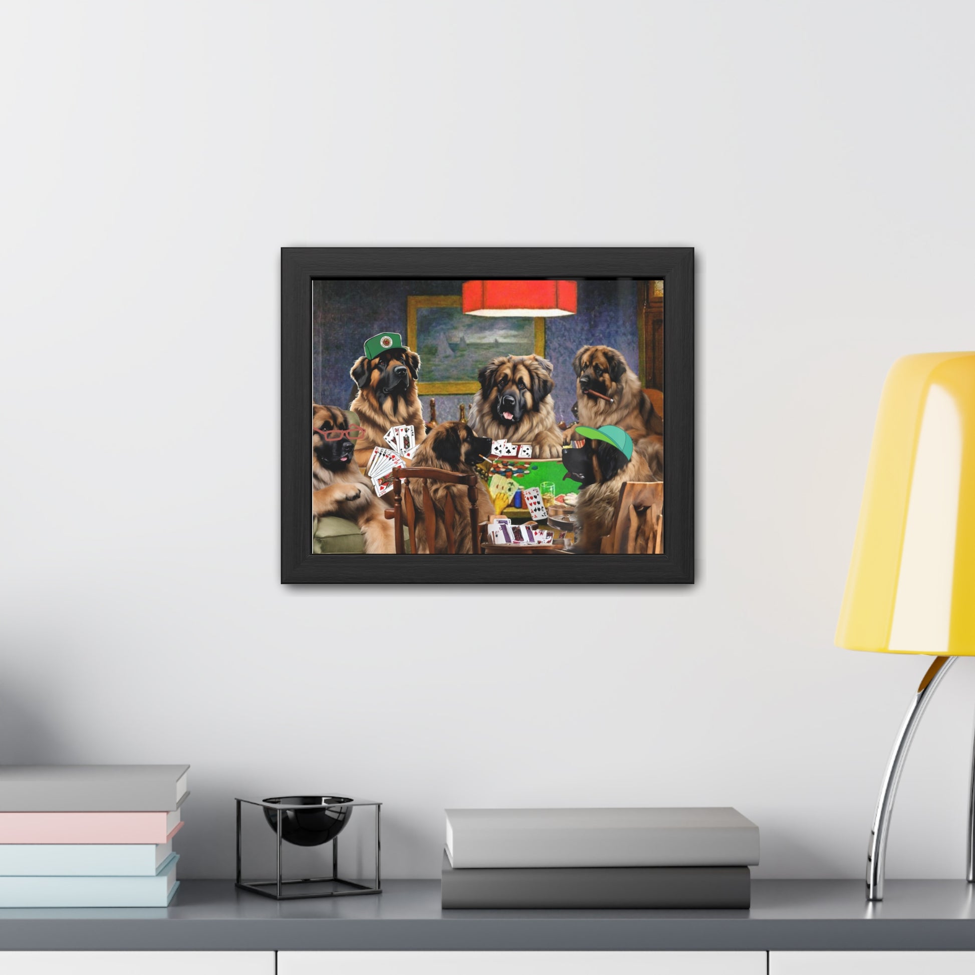 Leonberger Poker Framed Posters