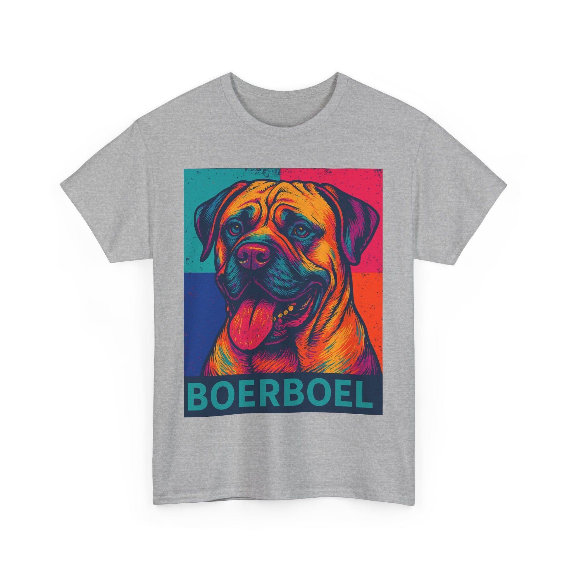 Colorful Boerboel Dog Tee, Unisex Heavy Cotton T-Shirt, Pet Lover Gift, Dog Owner Apparel, Custom Graphic Tee, Fun Animal Art Shirt