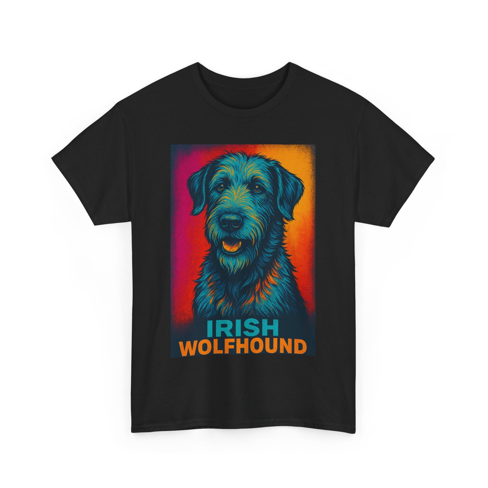 Irish Wolfhound Unisex Cotton Tee, Dog Lover Shirt, Pet Owner Gift, Animal Portrait Tee, Unique Gifts for Dog Lovers, Graphic Tee