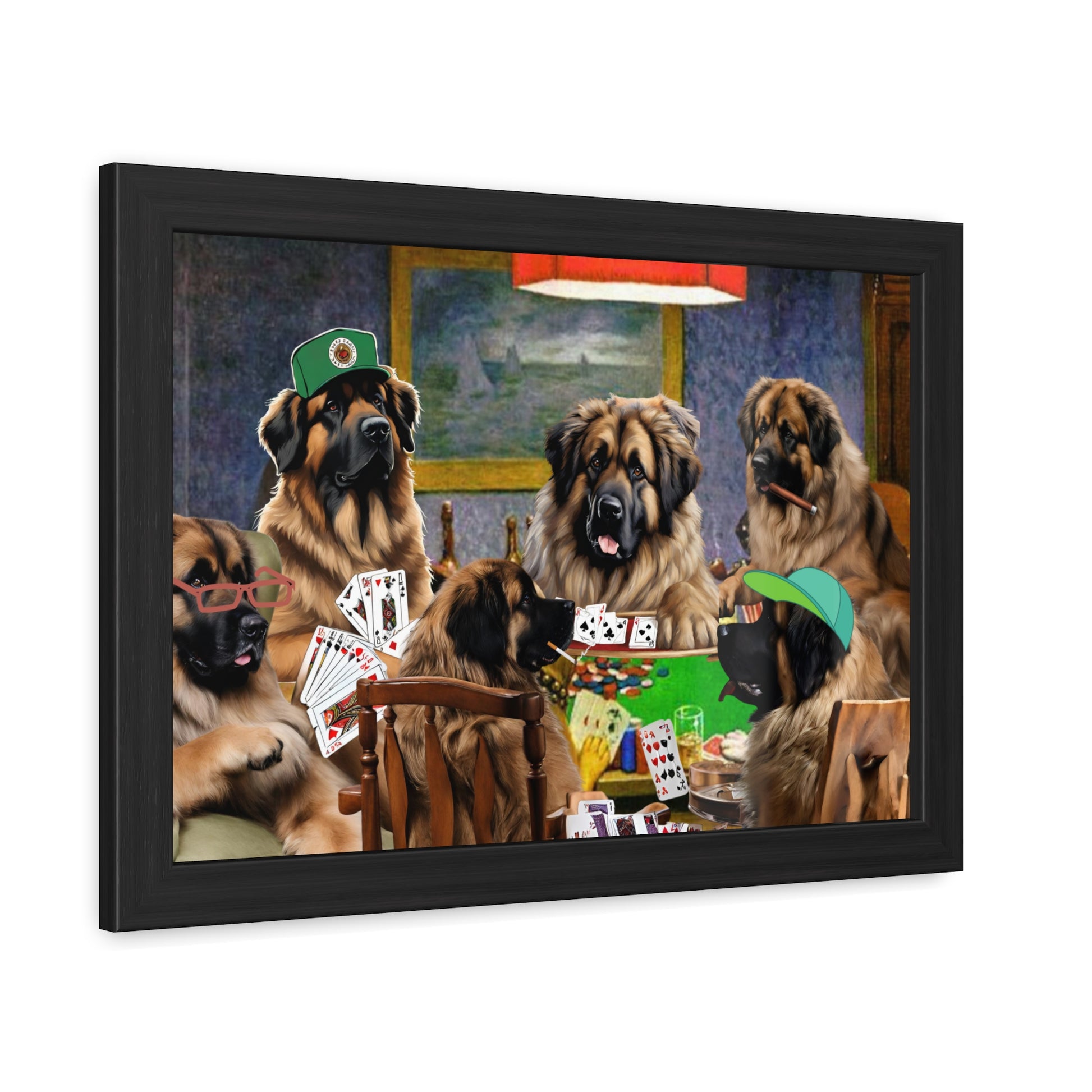 Leonberger Poker Framed Posters