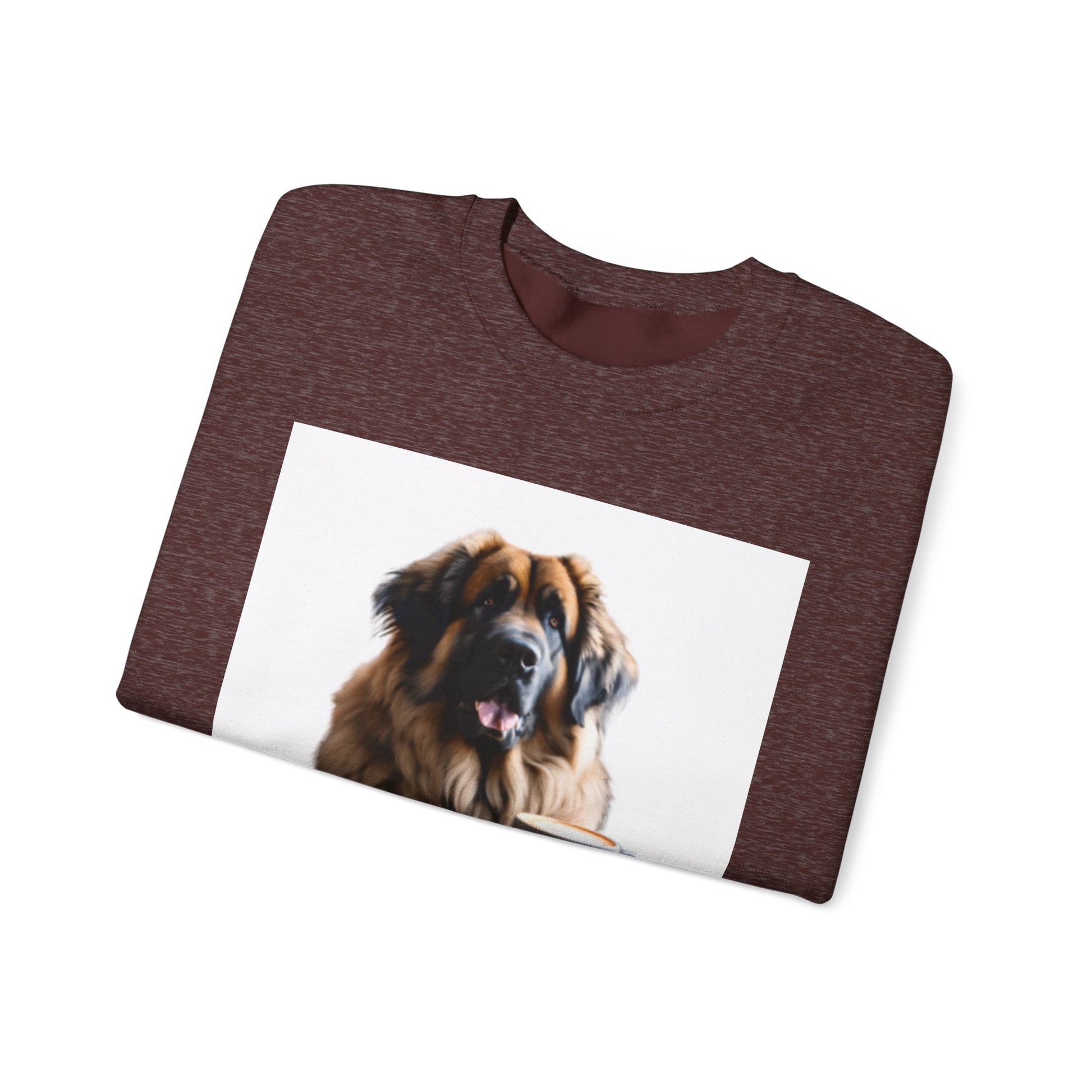Leos & Lattes  Crewneck Sweatshirt - Perfect Gift for Leonberger Pet Owners